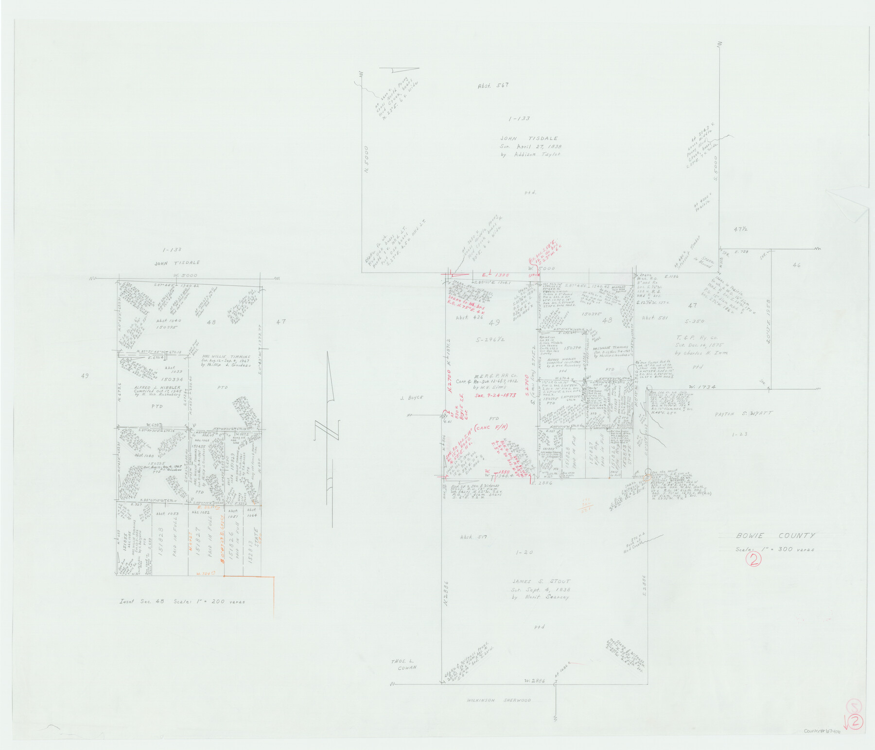 67406, Bowie County Working Sketch 2, General Map Collection