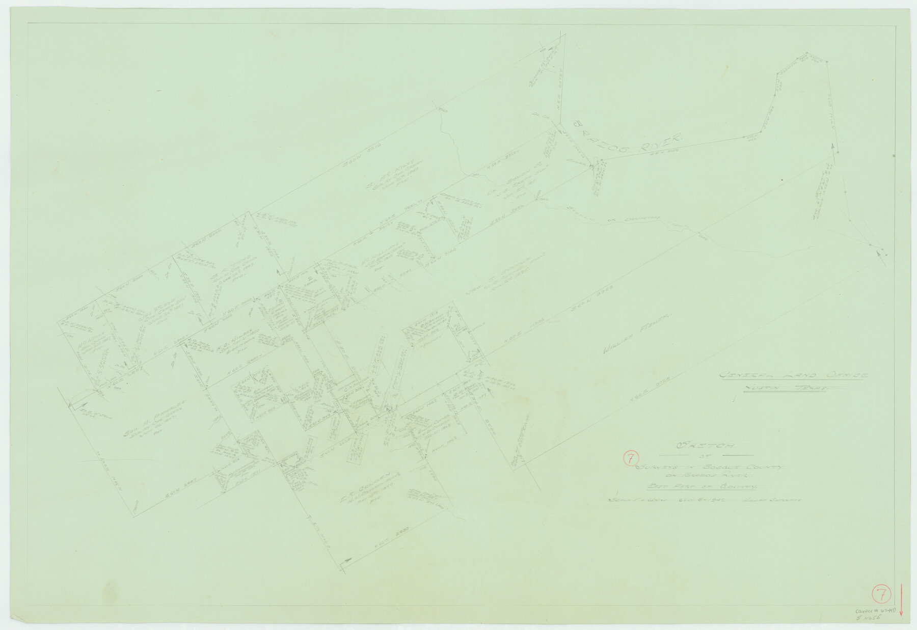 67440, Bosque County Working Sketch 7, General Map Collection