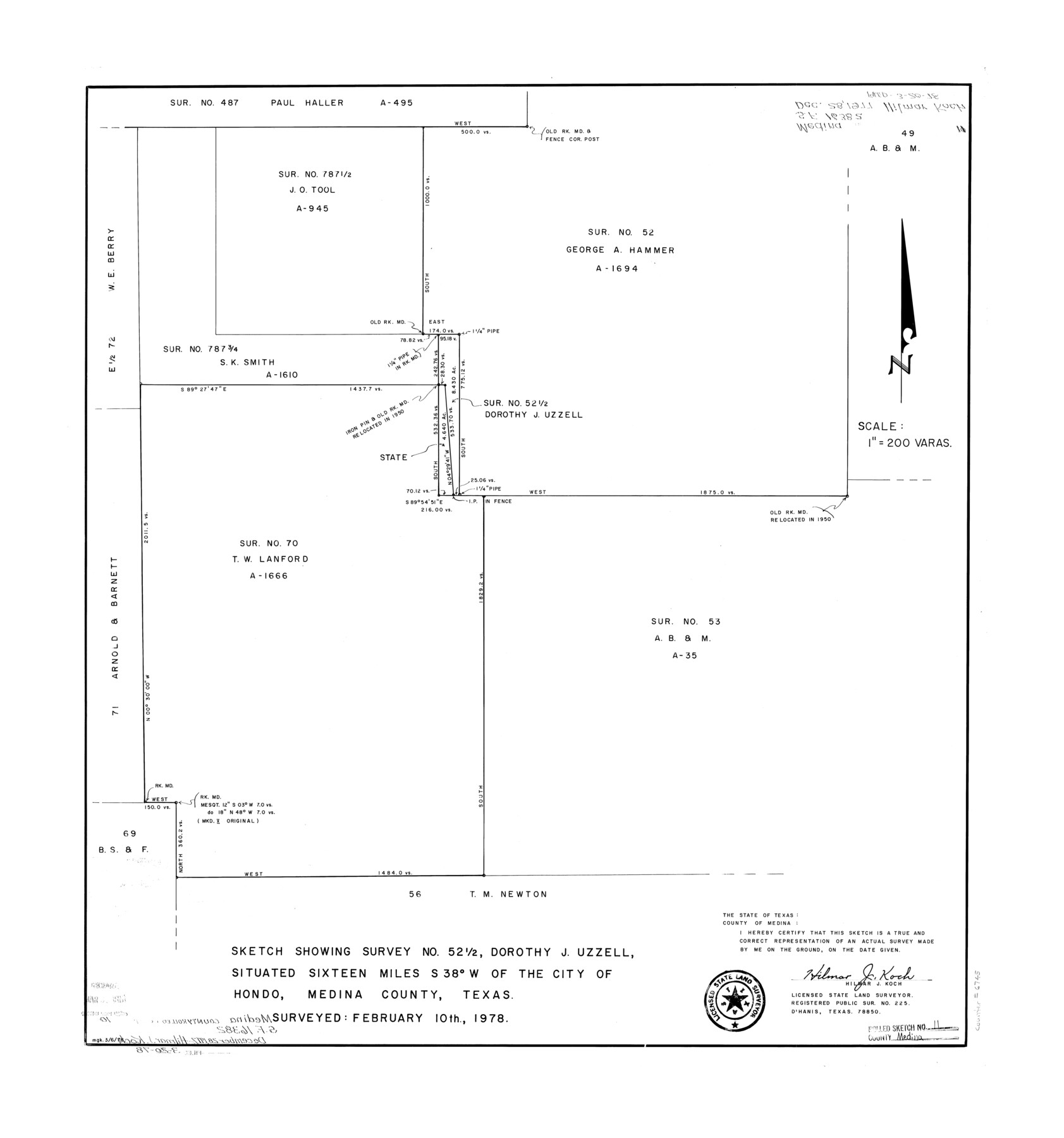 6745, Medina County Rolled Sketch 11, General Map Collection