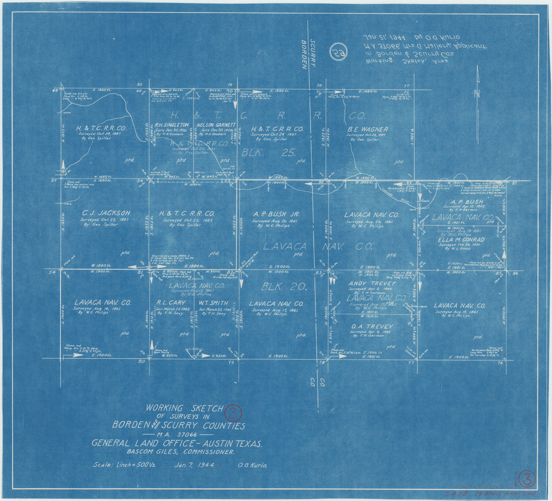 67463, Borden County Working Sketch 3, General Map Collection