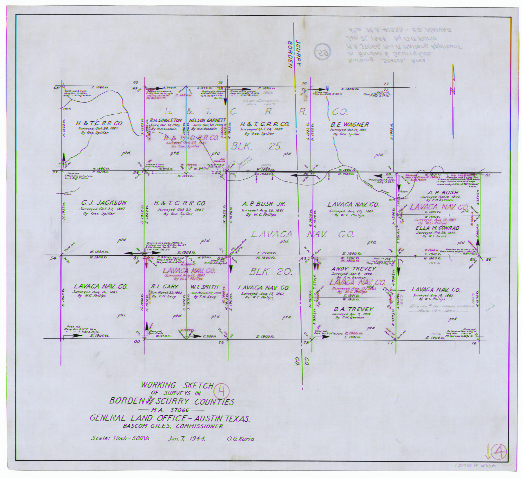 67464, Borden County Working Sketch 4, General Map Collection