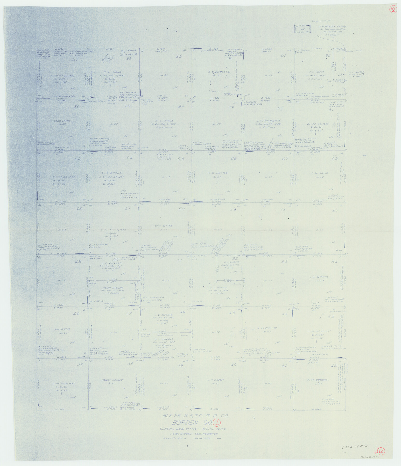 67472, Borden County Working Sketch 12, General Map Collection