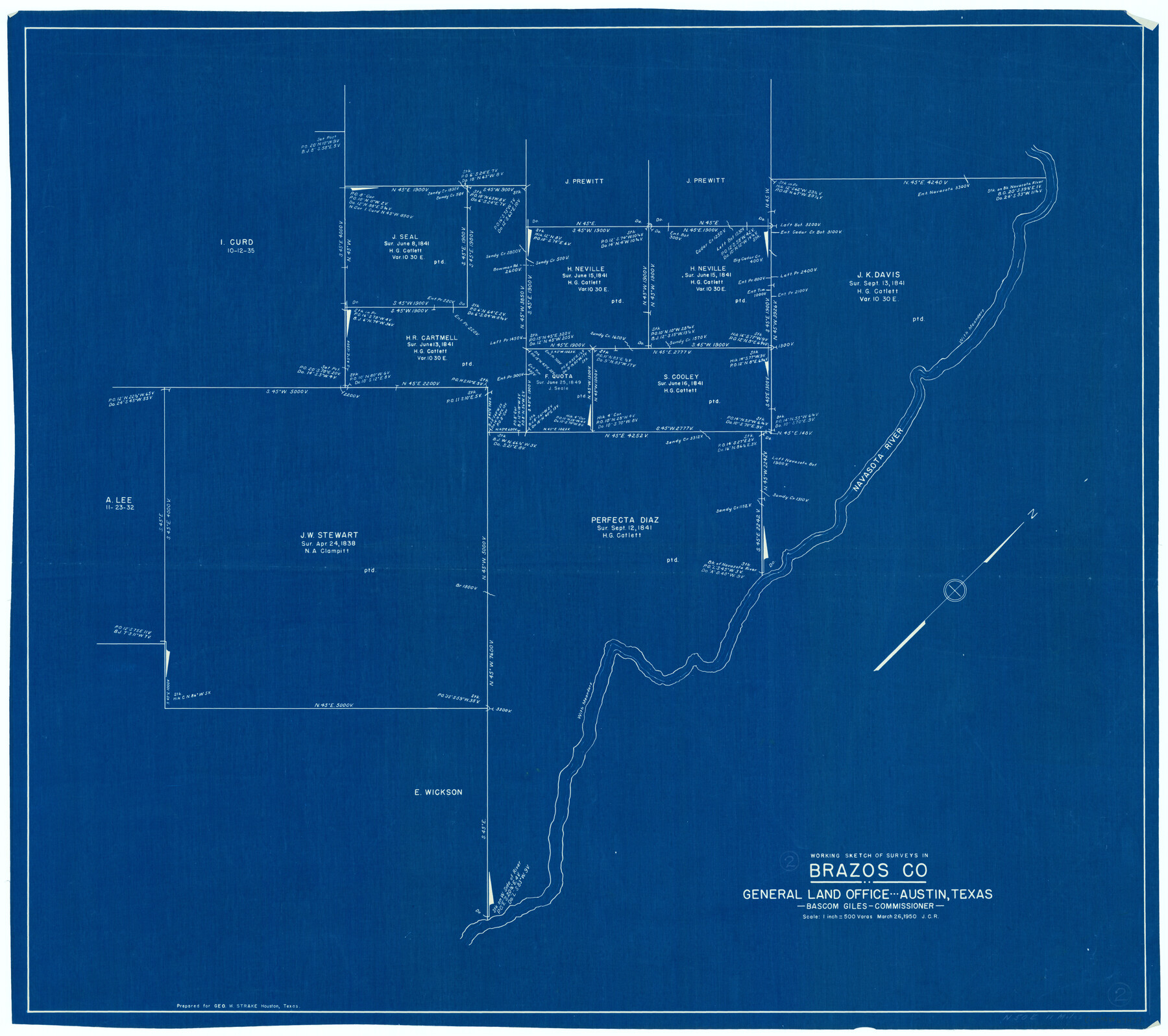 67477, Brazos County Working Sketch 2, General Map Collection