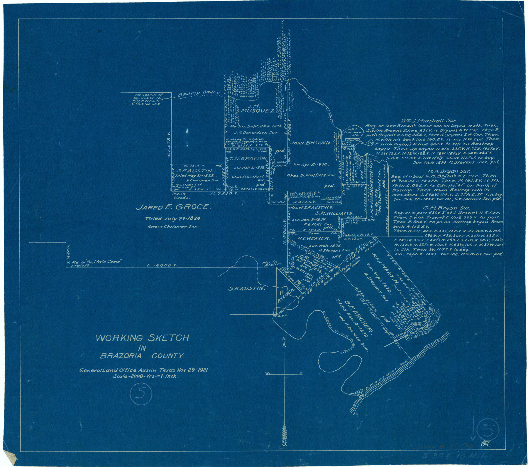 67490, Brazoria County Working Sketch 5, General Map Collection