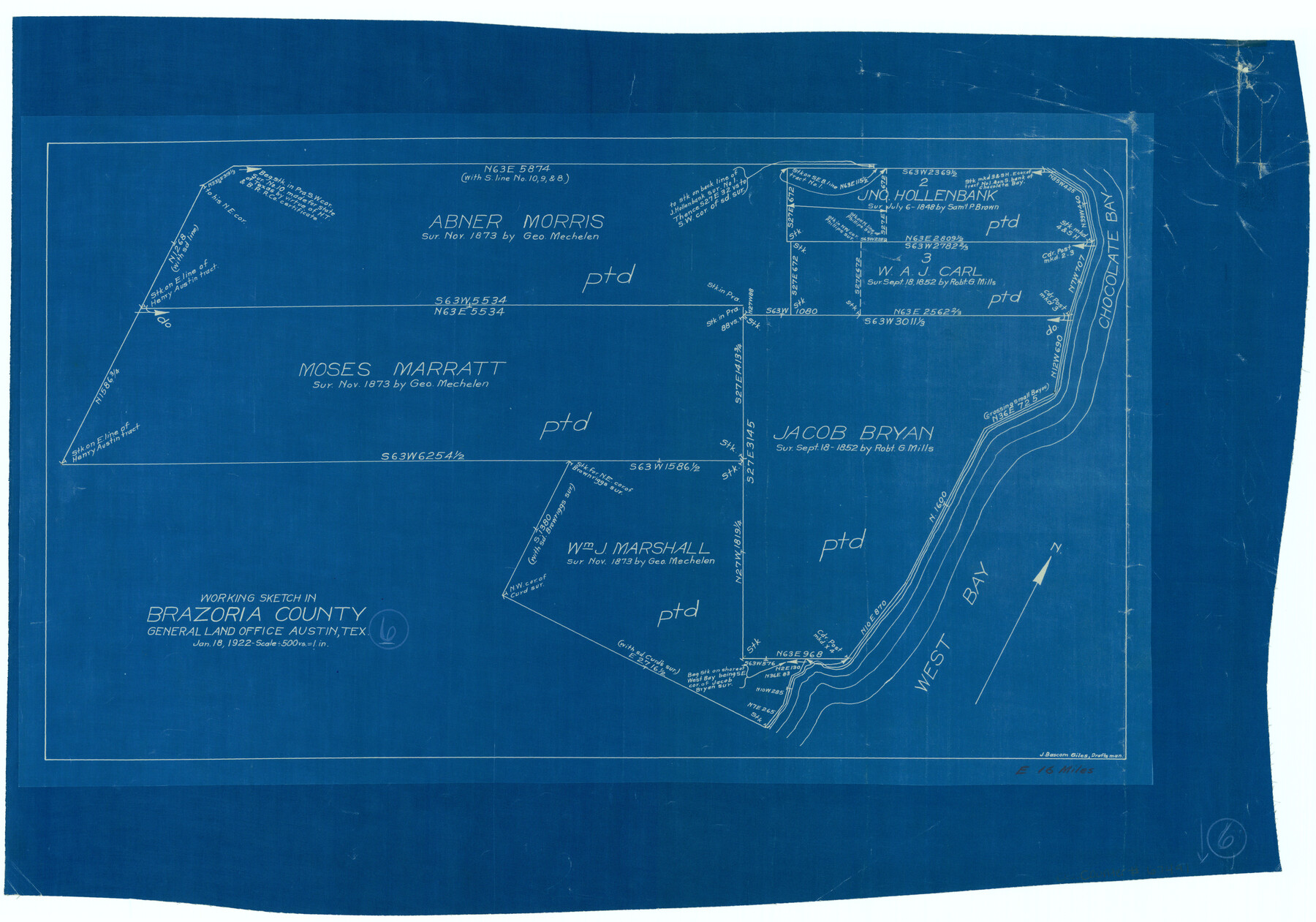 67491, Brazoria County Working Sketch 6, General Map Collection