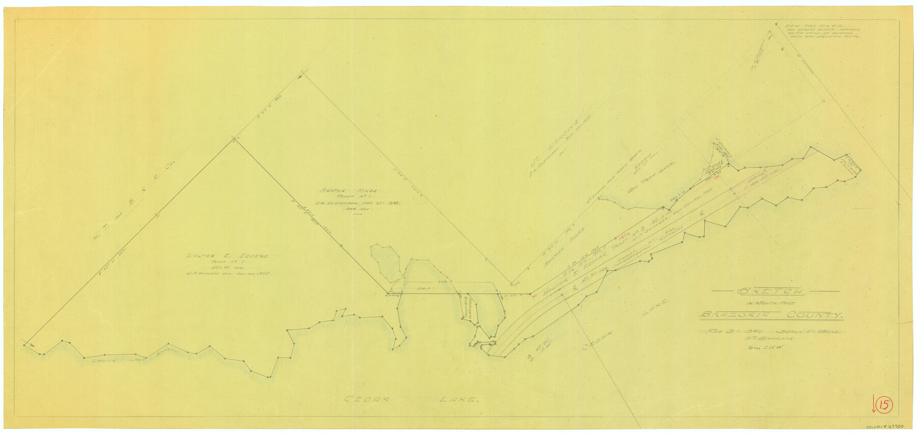 67500, Brazoria County Working Sketch 15, General Map Collection