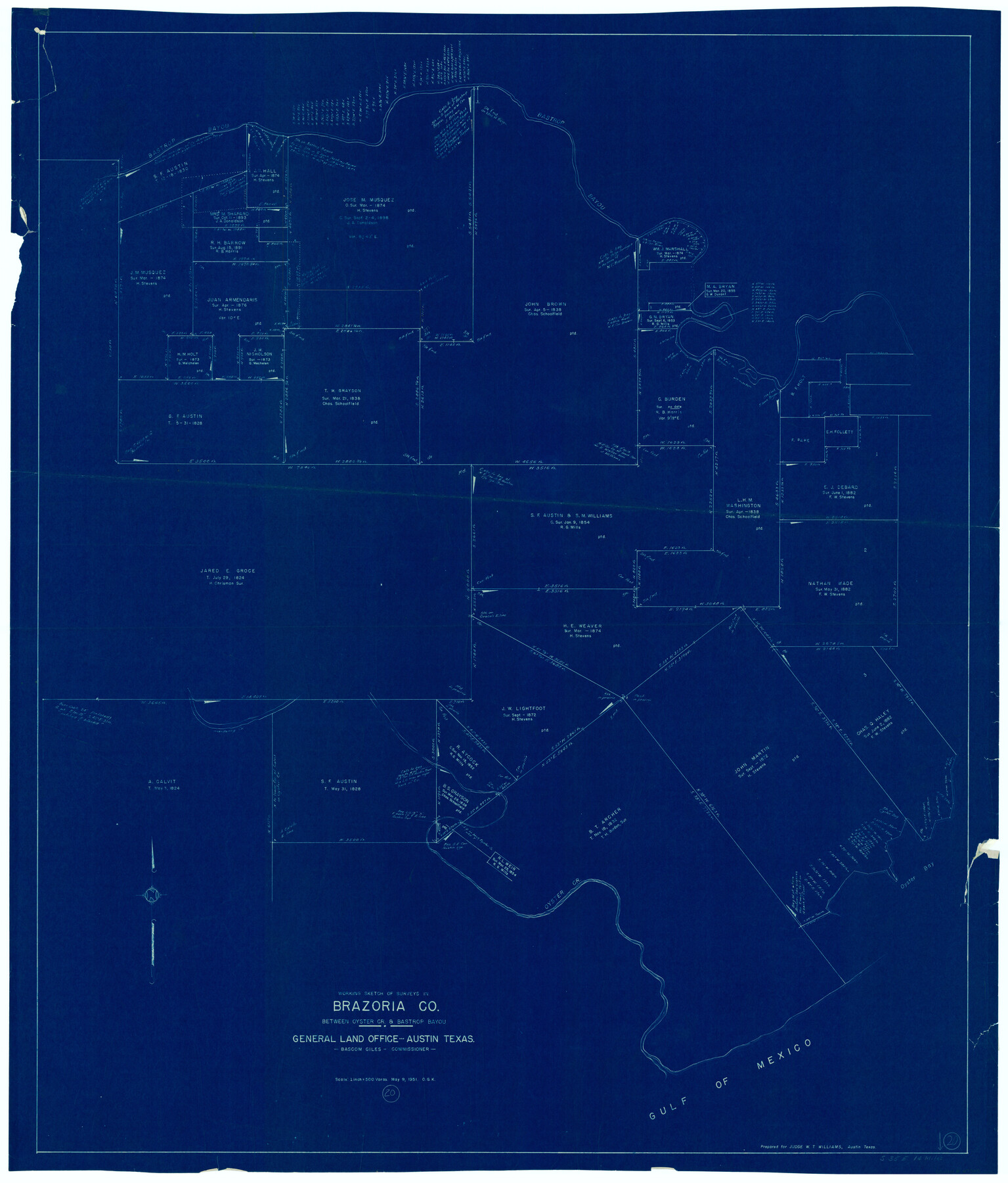 67505, Brazoria County Working Sketch 20, General Map Collection