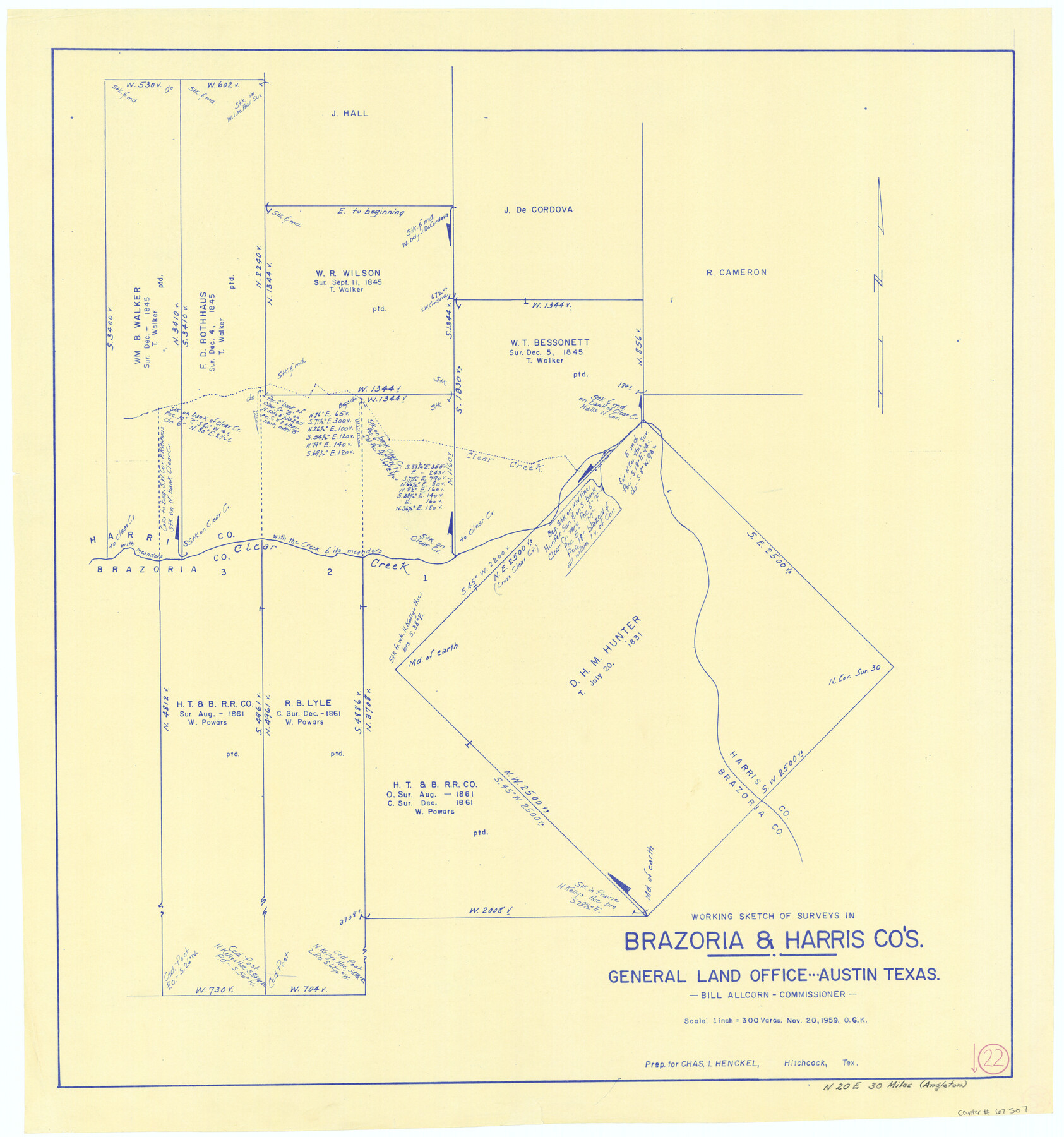 67507, Brazoria County Working Sketch 22, General Map Collection