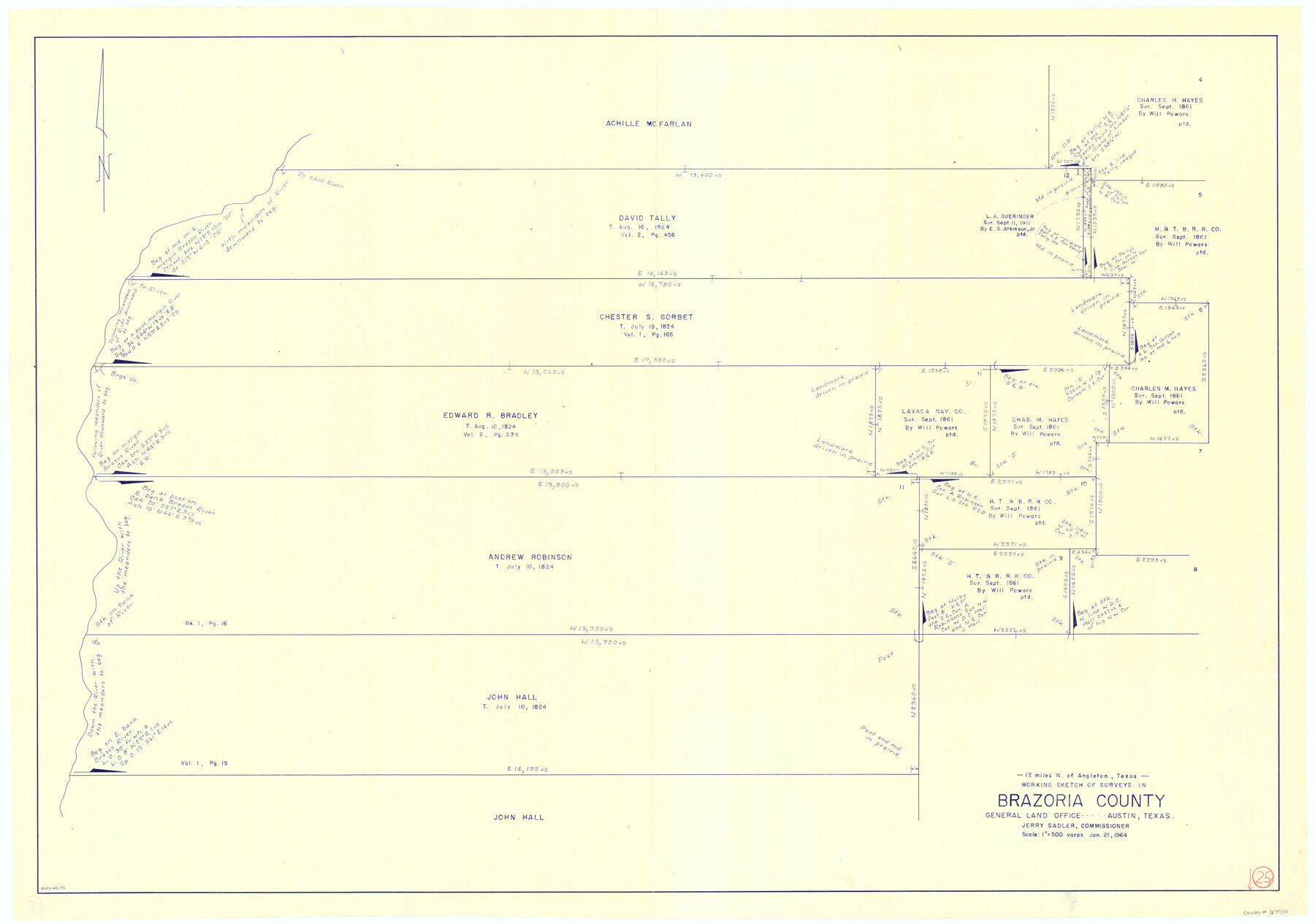 67510, Brazoria County Working Sketch 25, General Map Collection