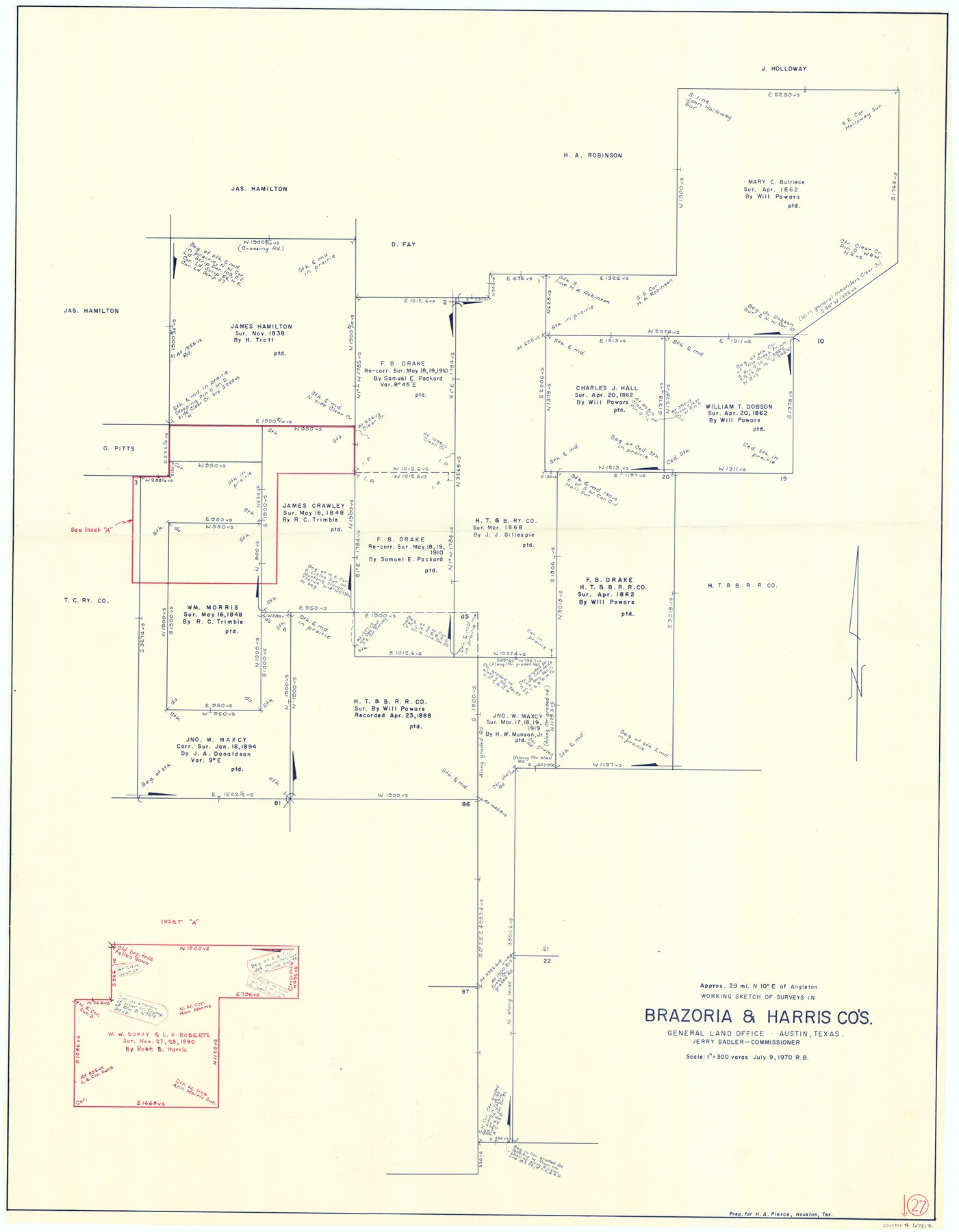 67512, Brazoria County Working Sketch 27, General Map Collection