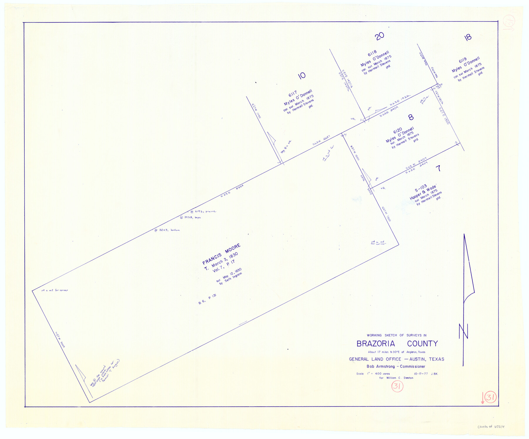 67516, Brazoria County Working Sketch 31, General Map Collection