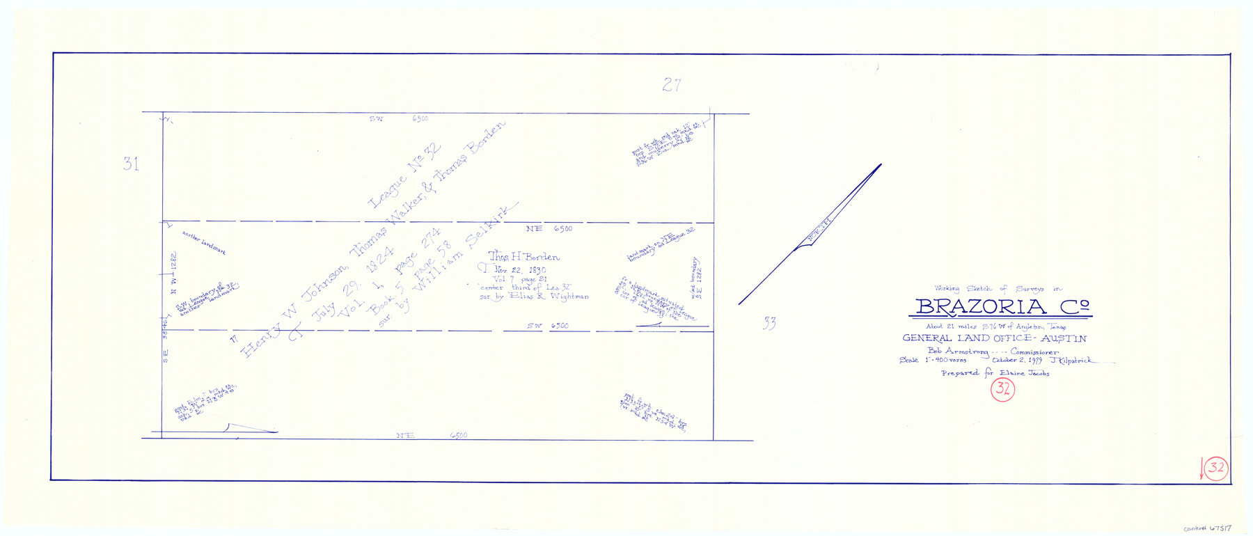 67517, Brazoria County Working Sketch 32, General Map Collection