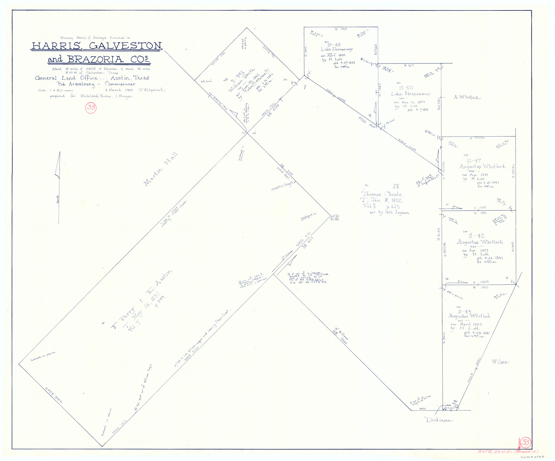 67518, Brazoria County Working Sketch 33, General Map Collection