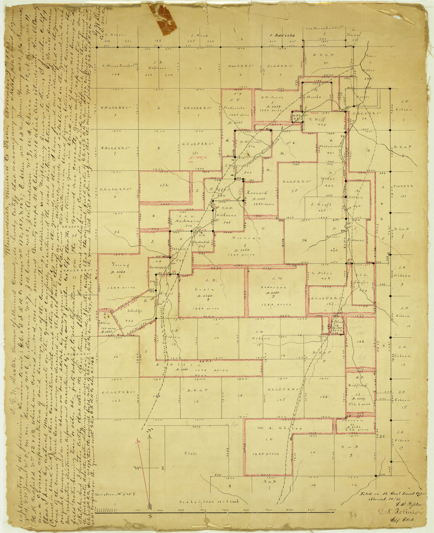 6752, Menard County Rolled Sketch 2, General Map Collection