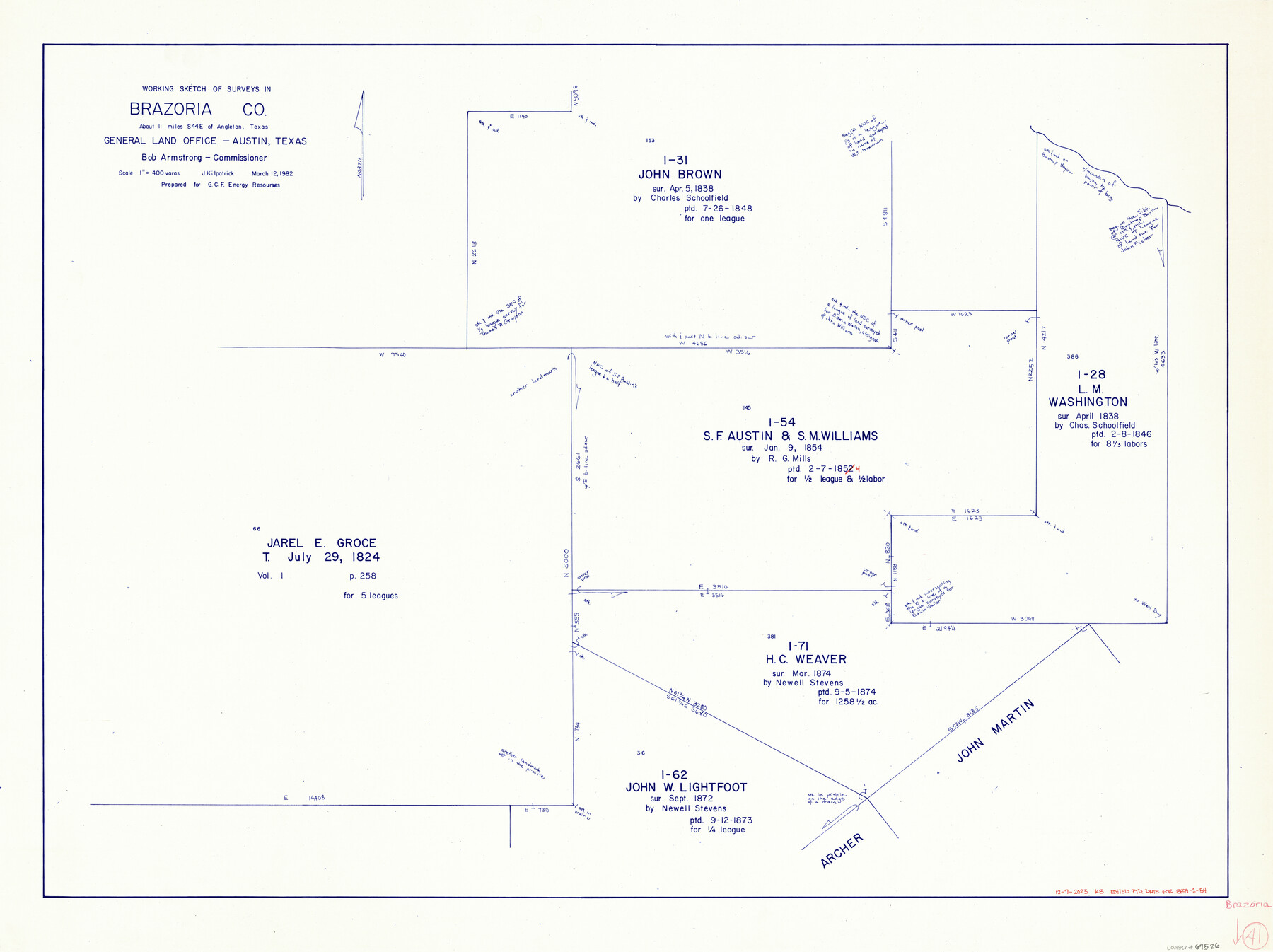 67526, Brazoria County Working Sketch 41, General Map Collection