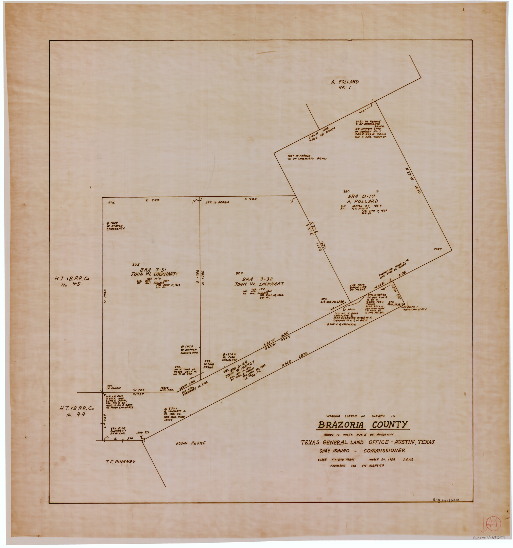 67529, Brazoria County Working Sketch 44, General Map Collection