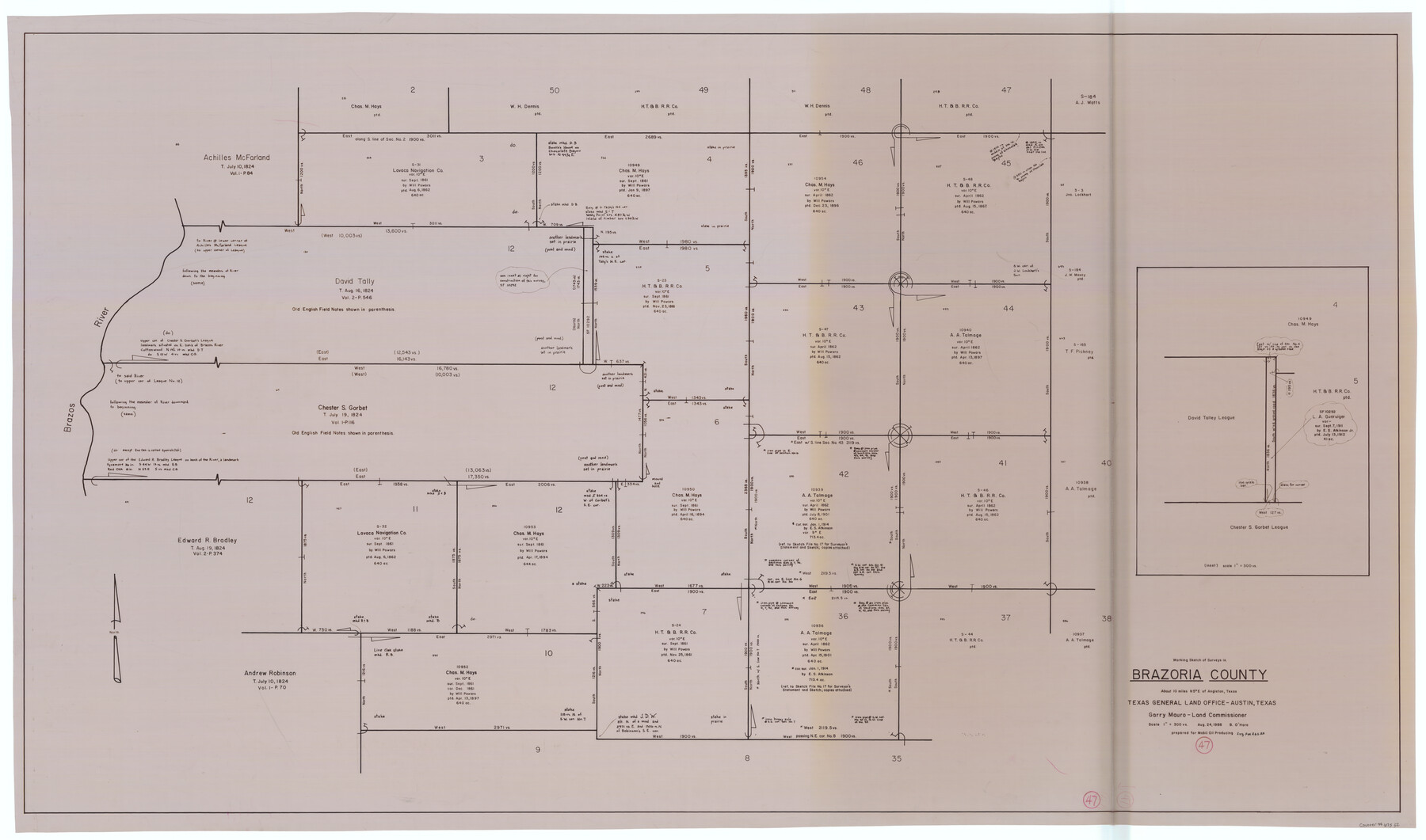 67532, Brazoria County Working Sketch 47, General Map Collection