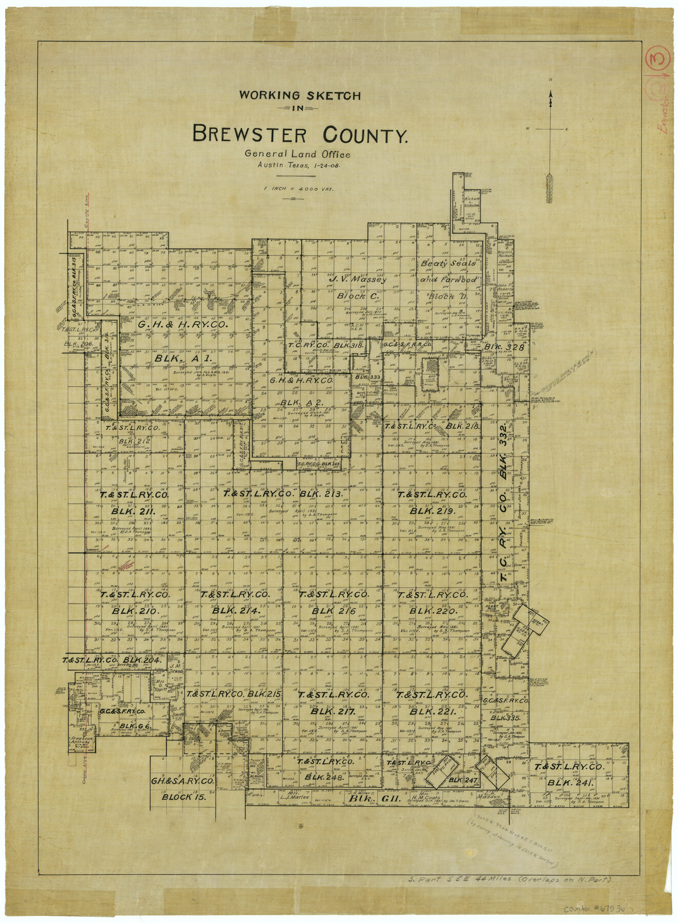 67536, Brewster County Working Sketch 3, General Map Collection