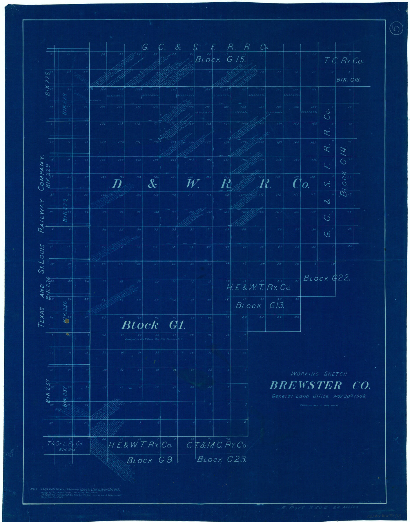 67538, Brewster County Working Sketch 5, General Map Collection