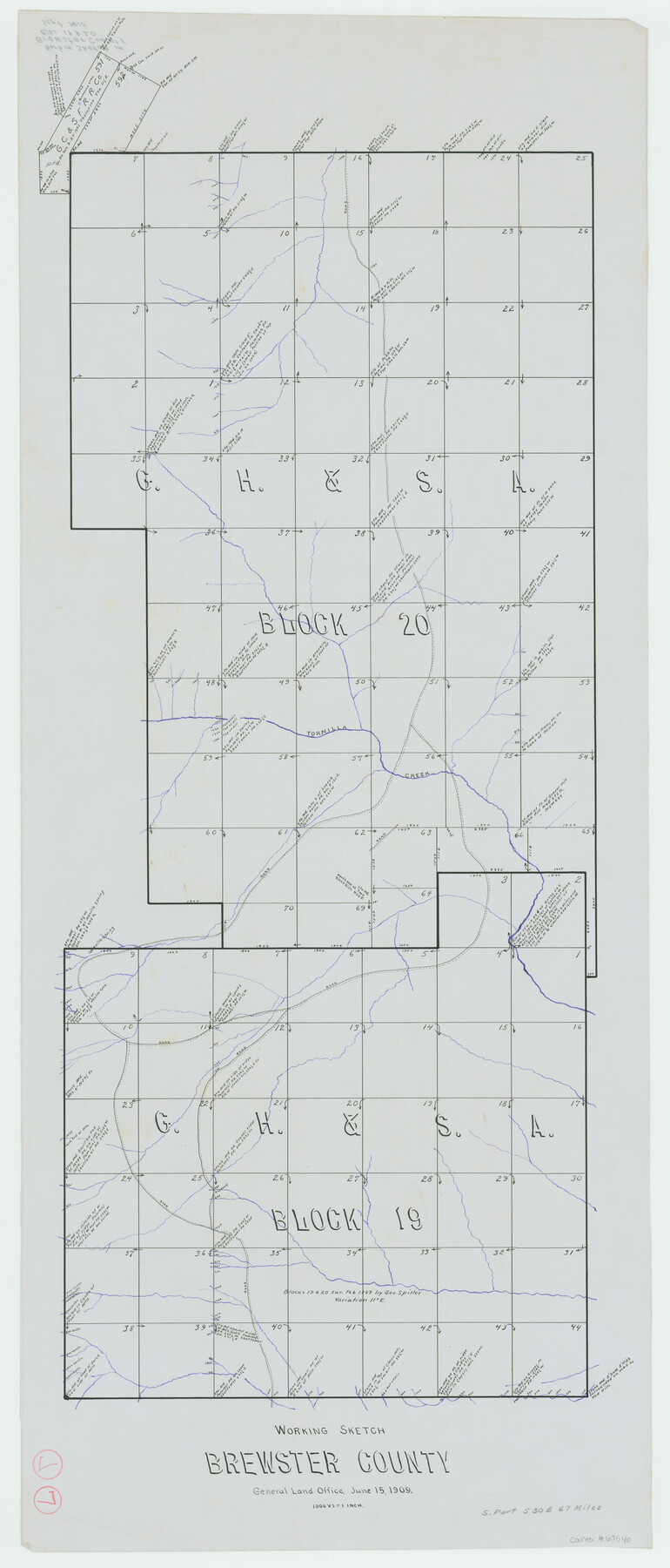 67540, Brewster County Working Sketch 7, General Map Collection