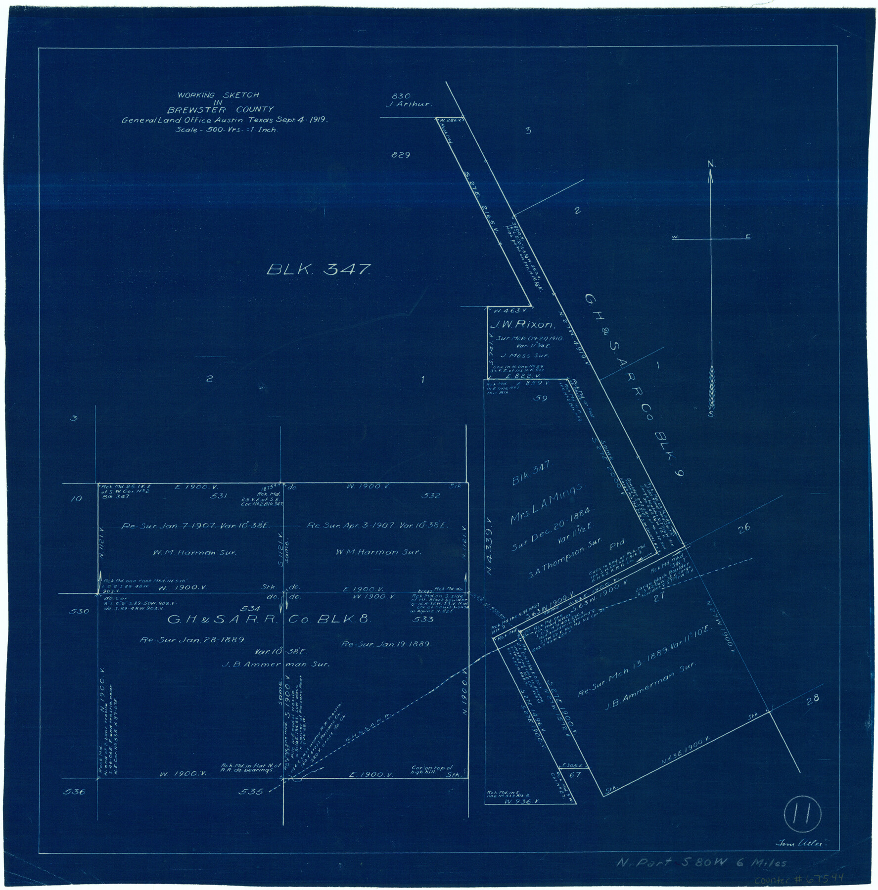 67544, Brewster County Working Sketch 11, General Map Collection