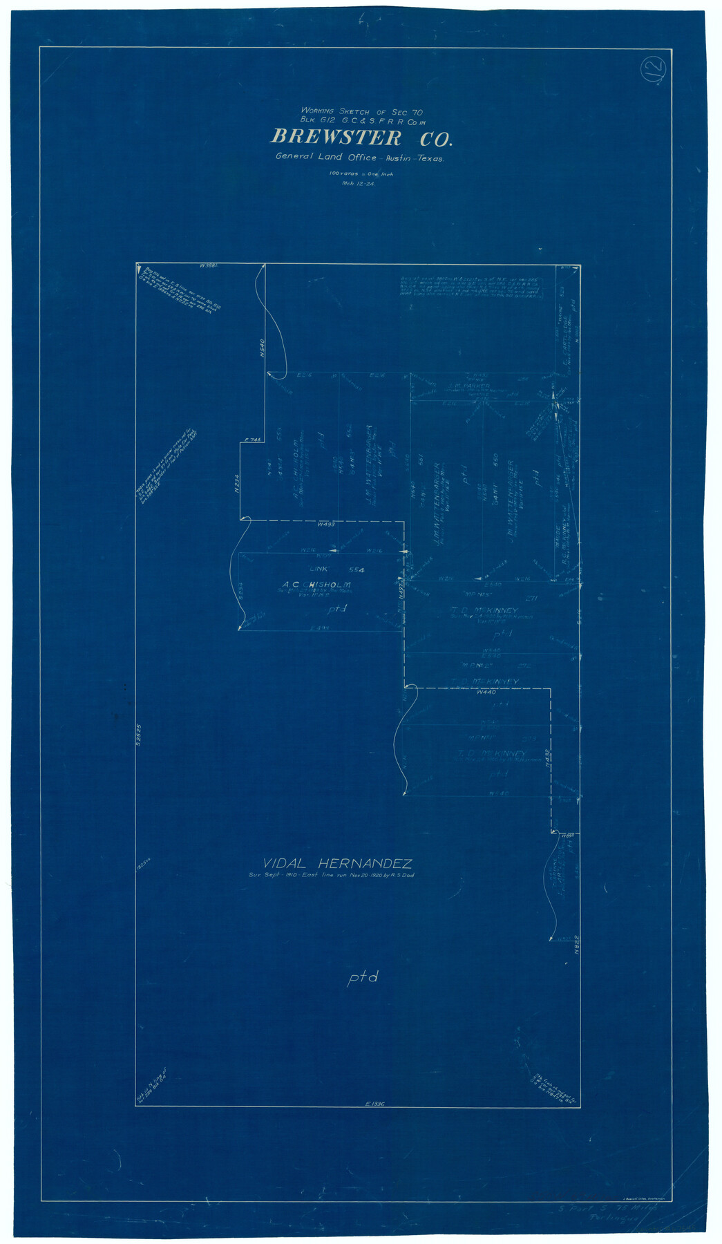 67545, Brewster County Working Sketch 12, General Map Collection