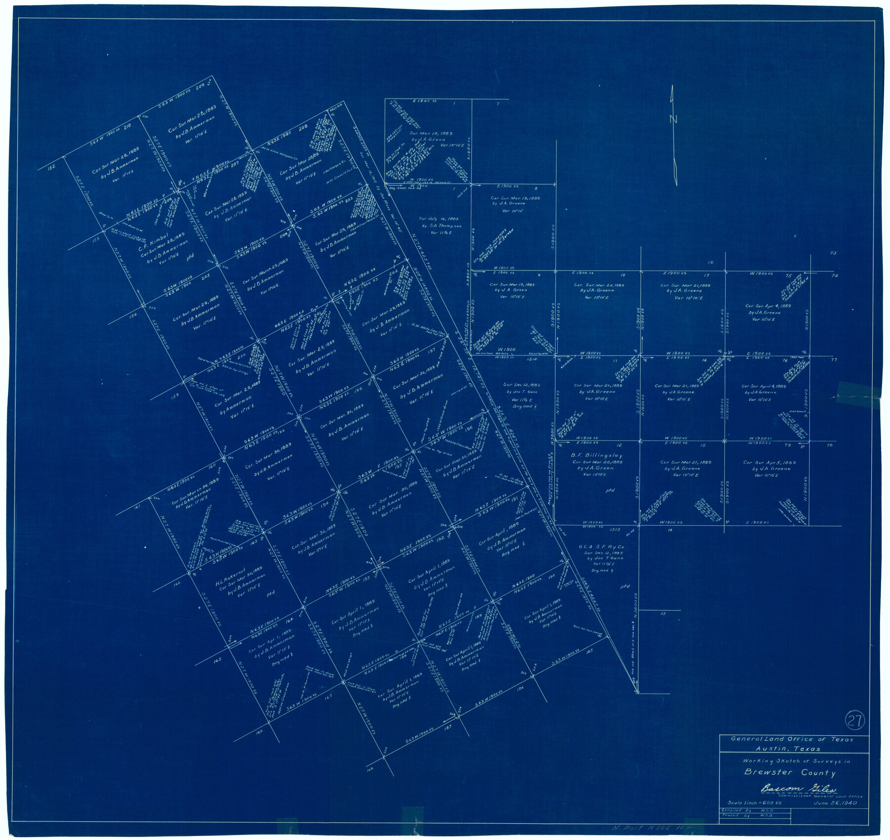 67561, Brewster County Working Sketch 27, General Map Collection