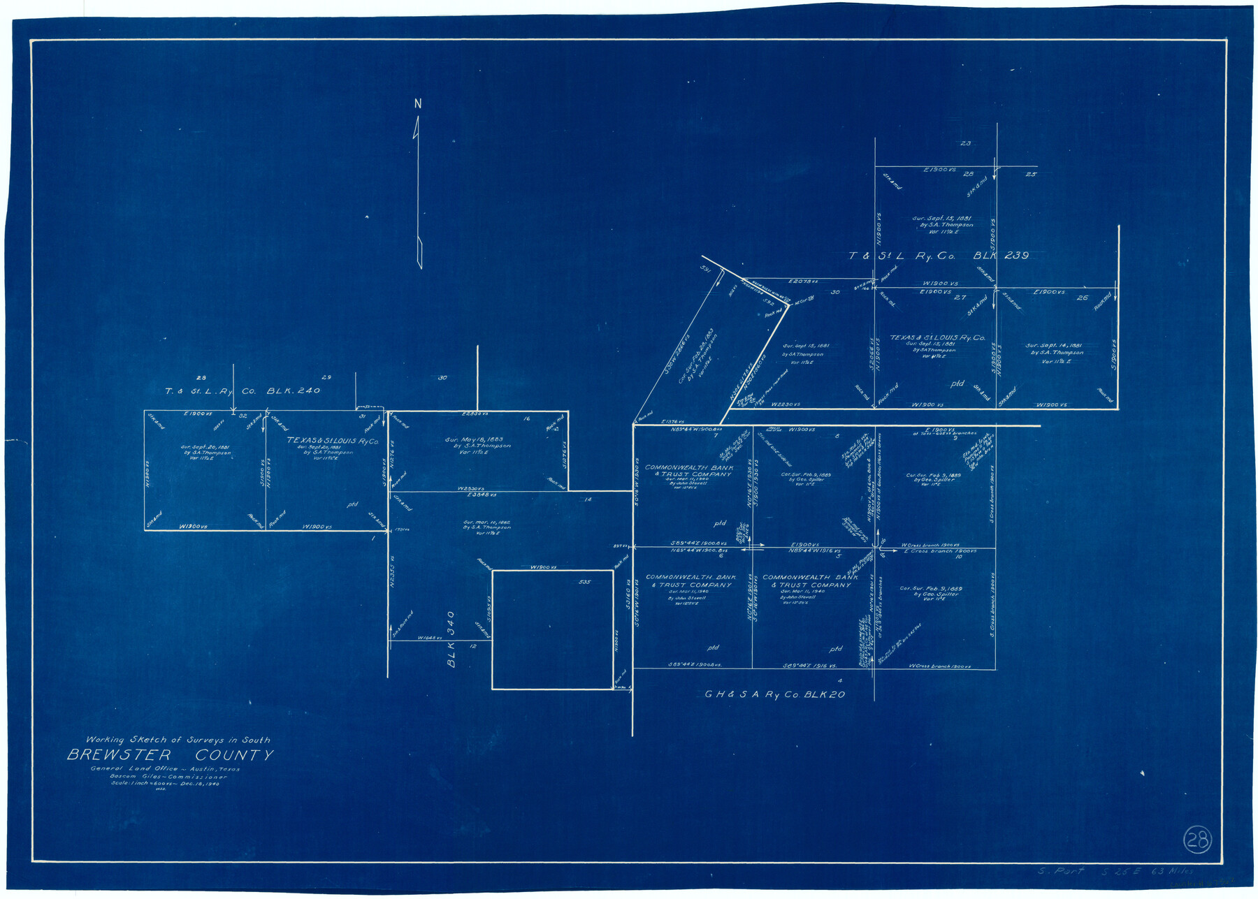 67562, Brewster County Working Sketch 28, General Map Collection