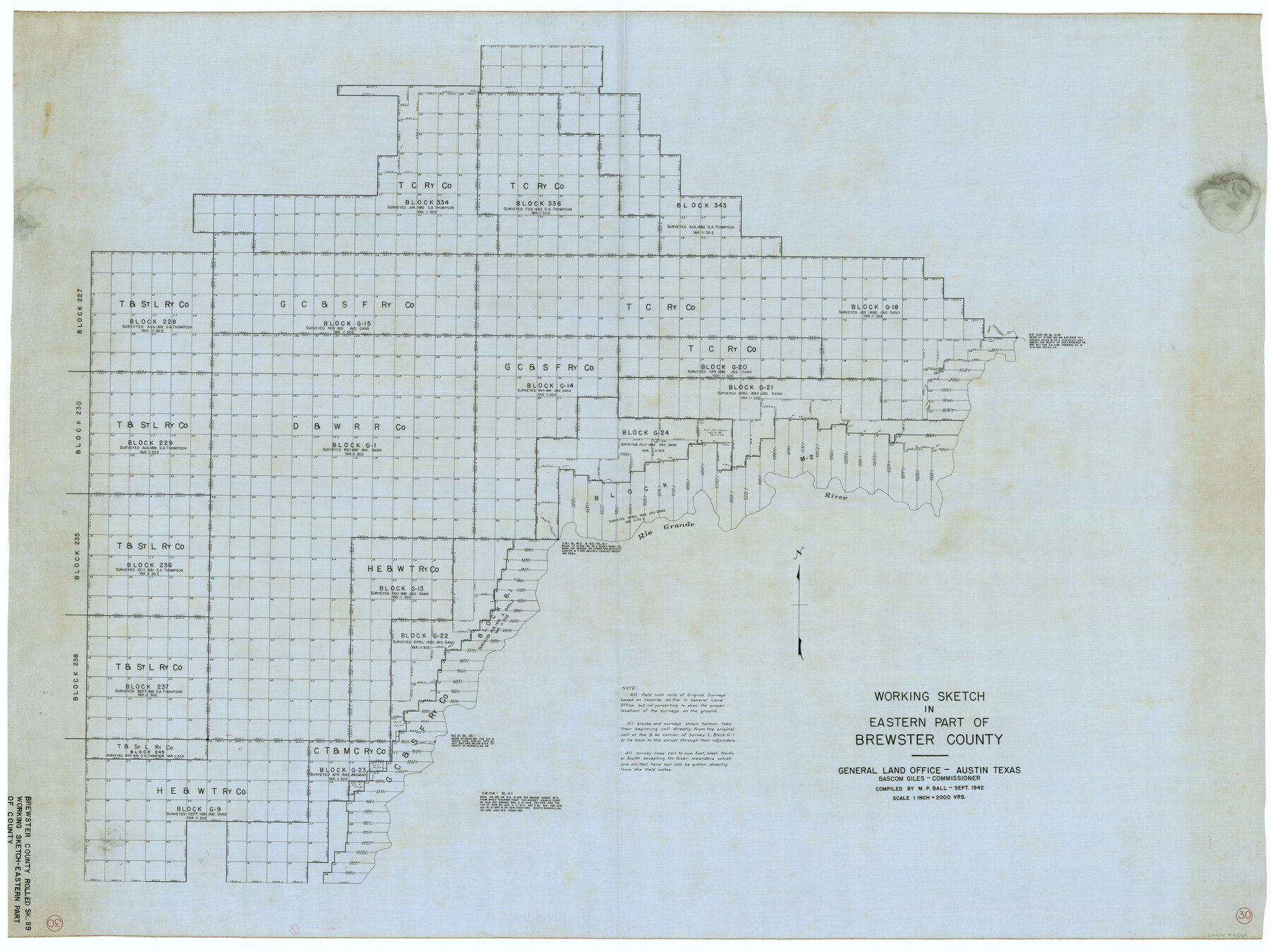 67564, Brewster County Working Sketch 30, General Map Collection