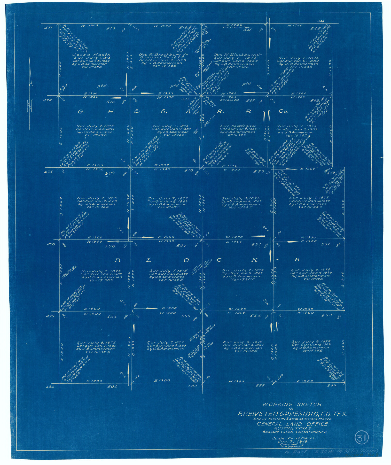 67565, Brewster County Working Sketch 31, General Map Collection