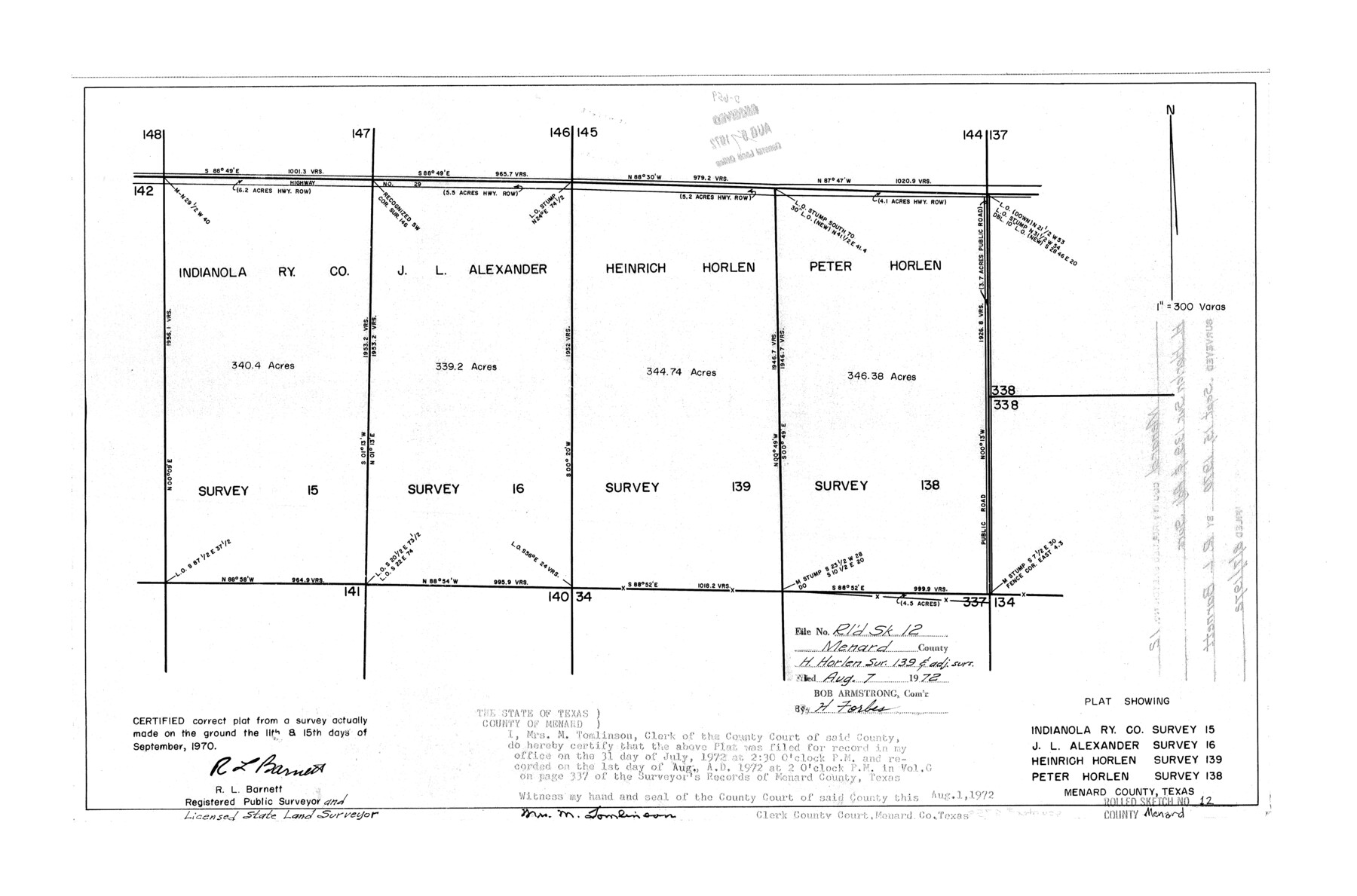 6758, Menard County Rolled Sketch 12, General Map Collection