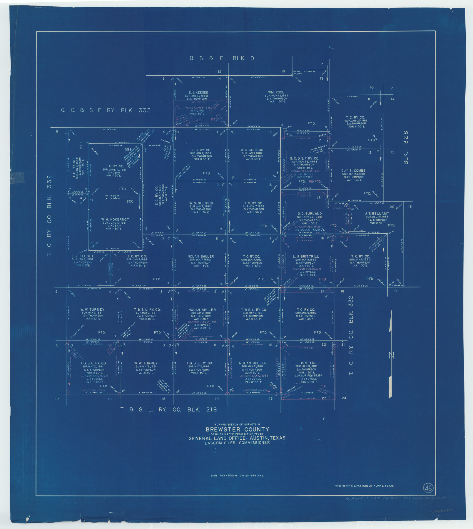 67580, Brewster County Working Sketch 46, General Map Collection