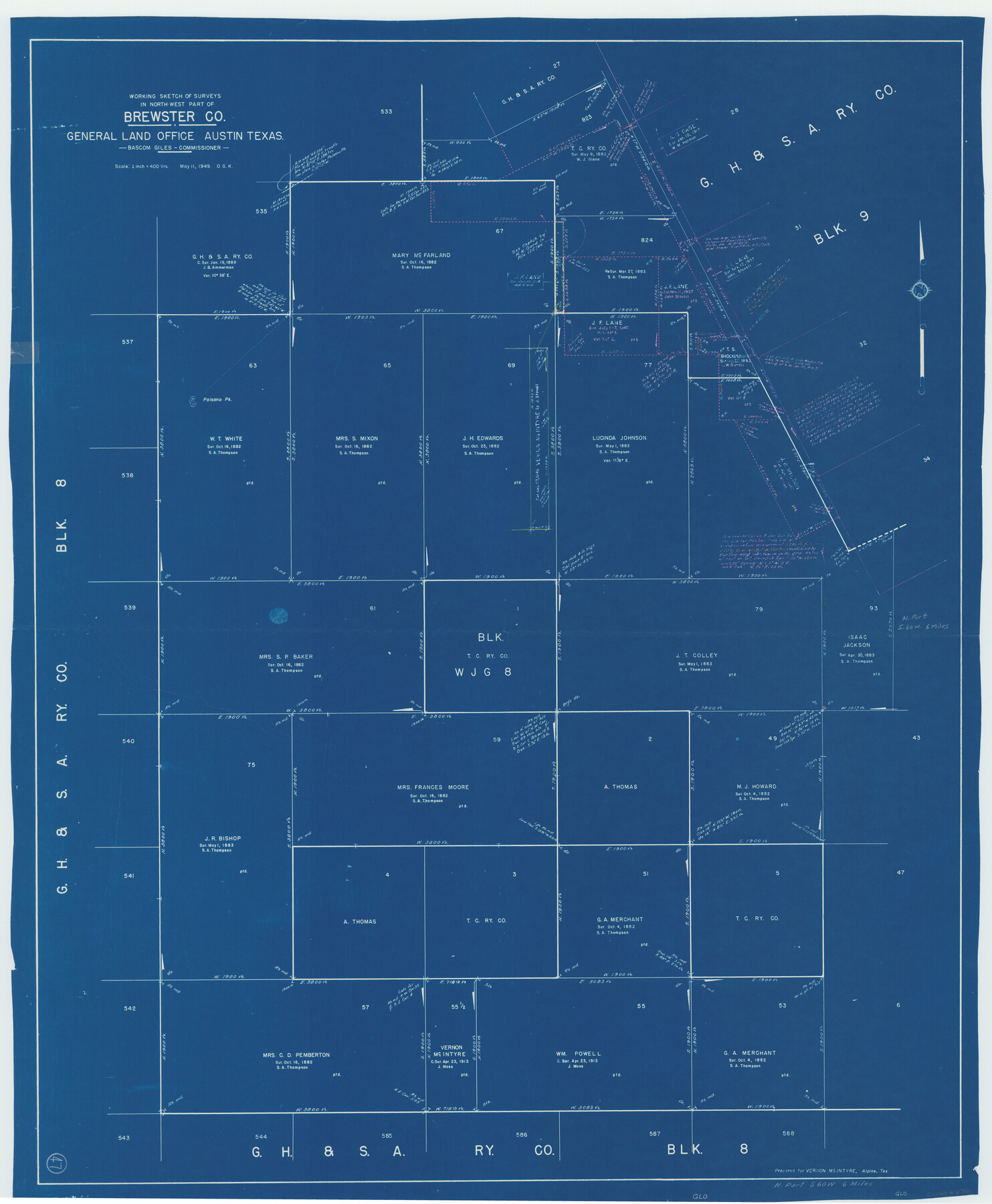 67581, Brewster County Working Sketch 47, General Map Collection