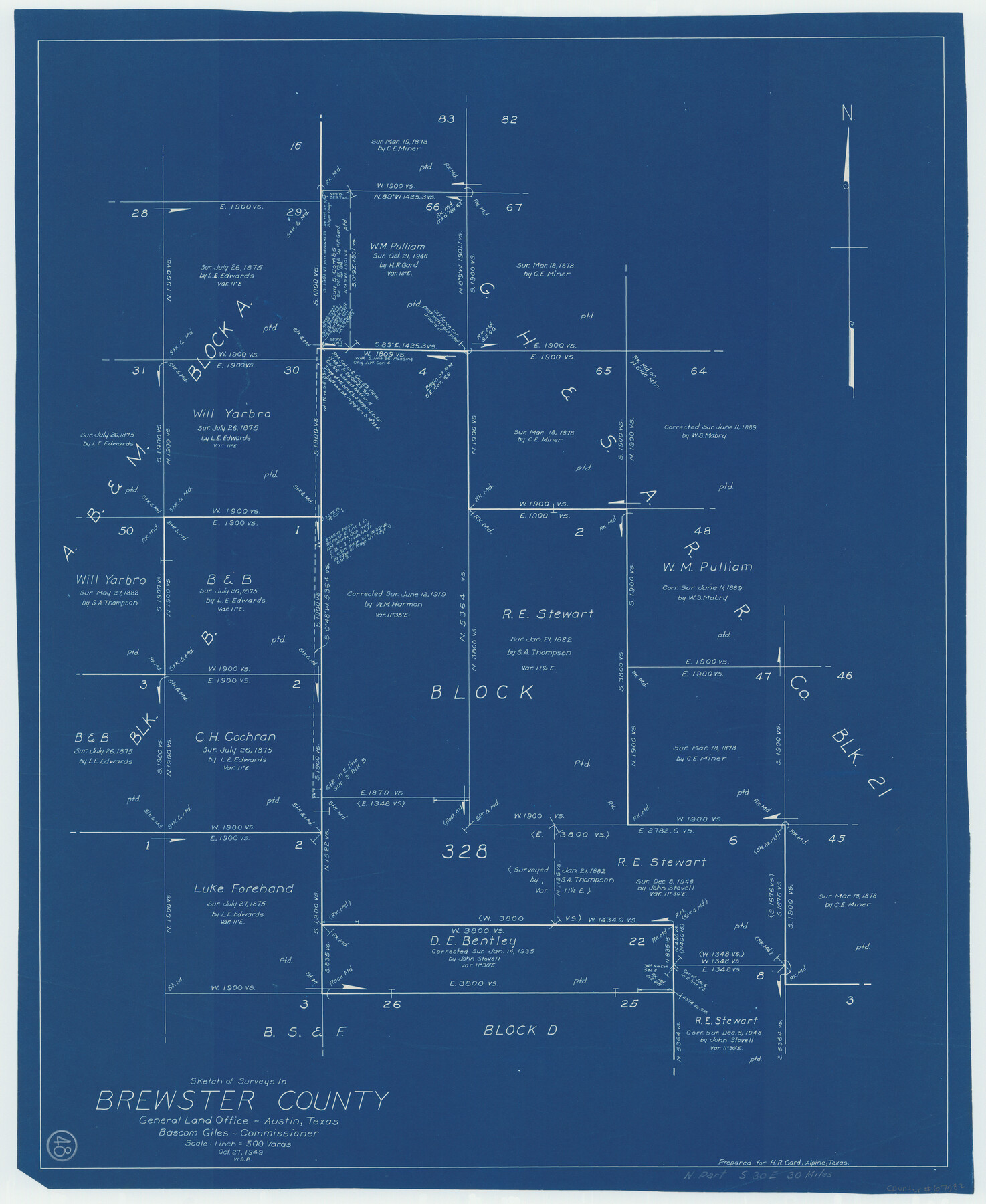 67582, Brewster County Working Sketch 48, General Map Collection