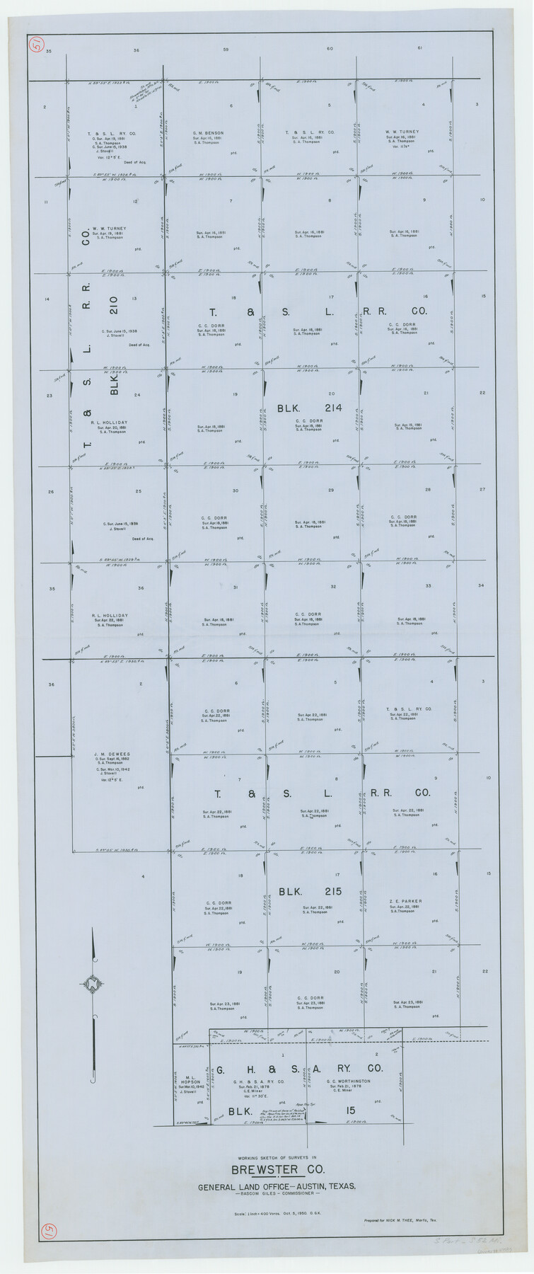 67585, Brewster County Working Sketch 51, General Map Collection