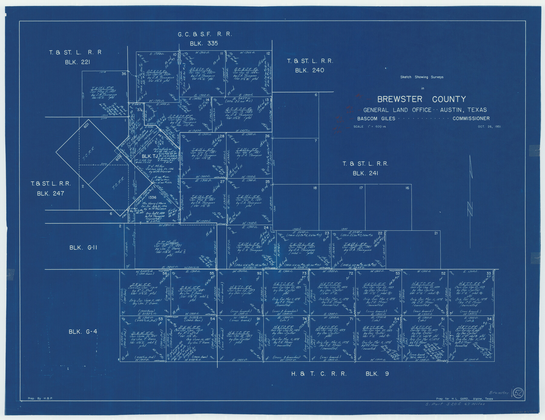 67586, Brewster County Working Sketch 52, General Map Collection