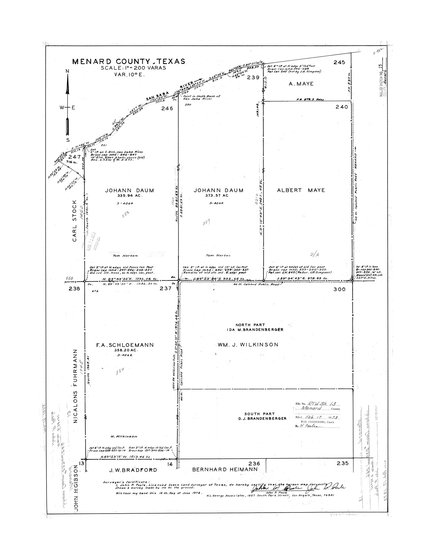 6759, Menard County Rolled Sketch 13, General Map Collection