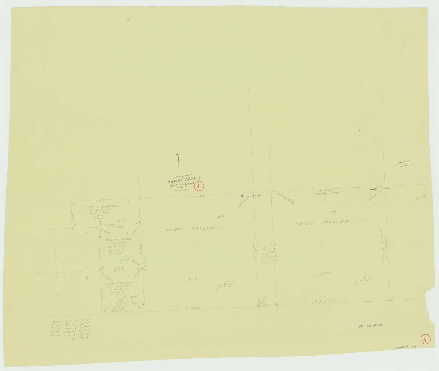 67591, Bailey County Working Sketch 4, General Map Collection