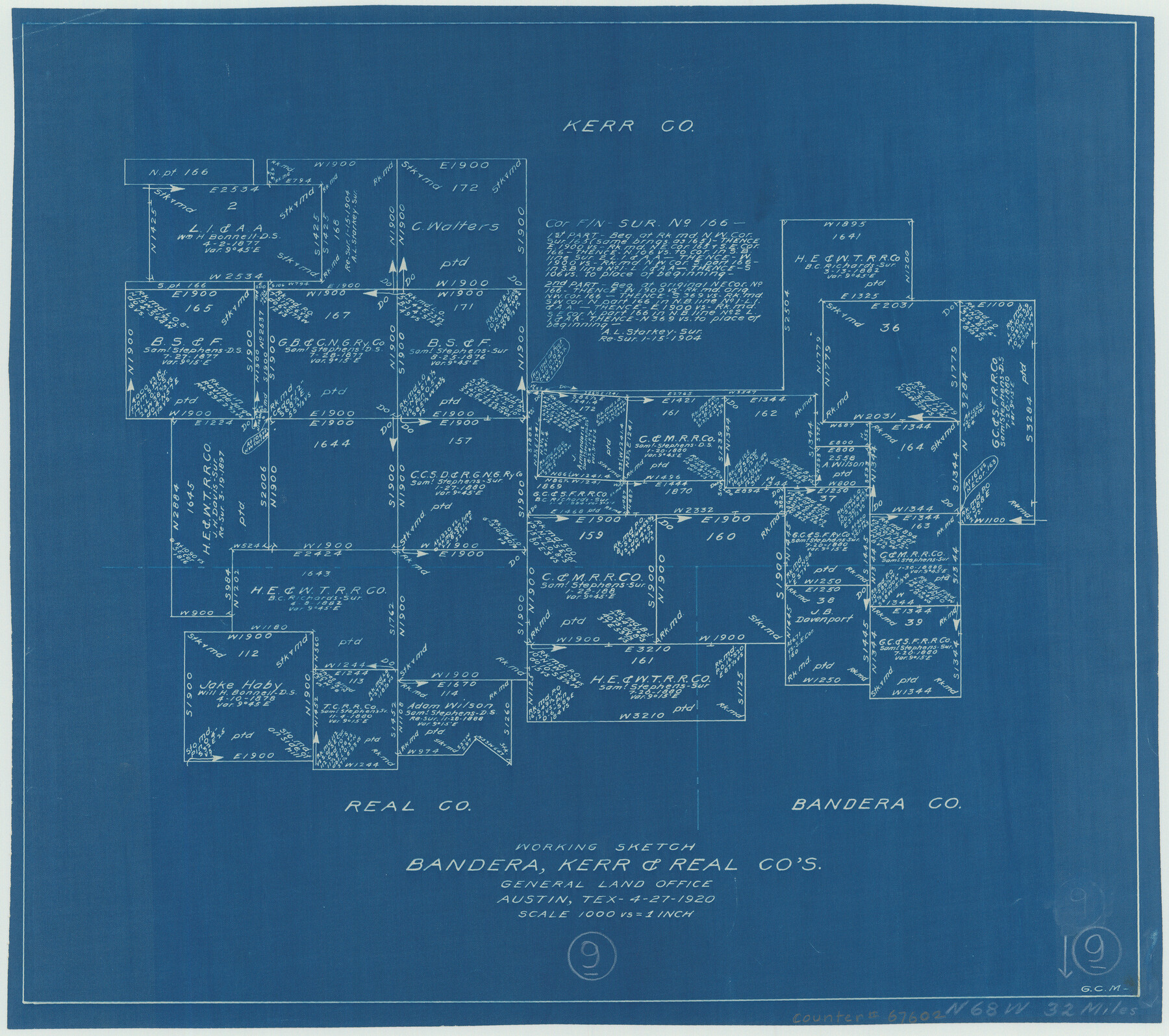 67602, Bandera County Working Sketch 9, General Map Collection