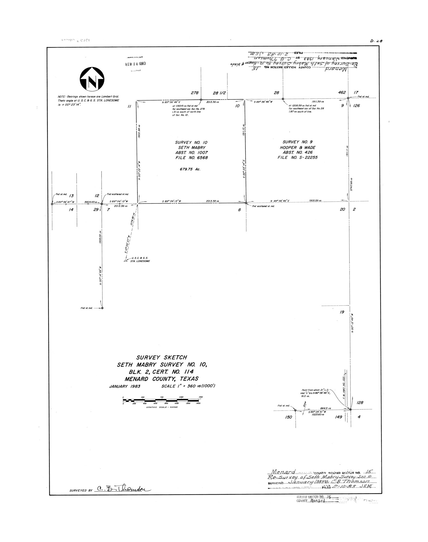 6761, Menard County Rolled Sketch 15, General Map Collection