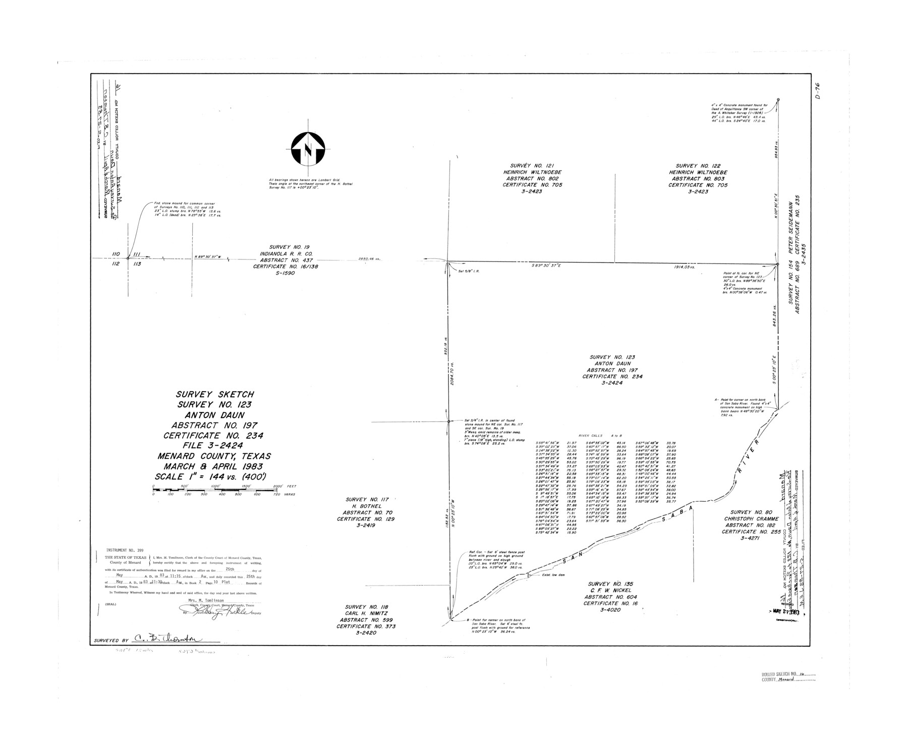 6762, Menard County Rolled Sketch 16, General Map Collection