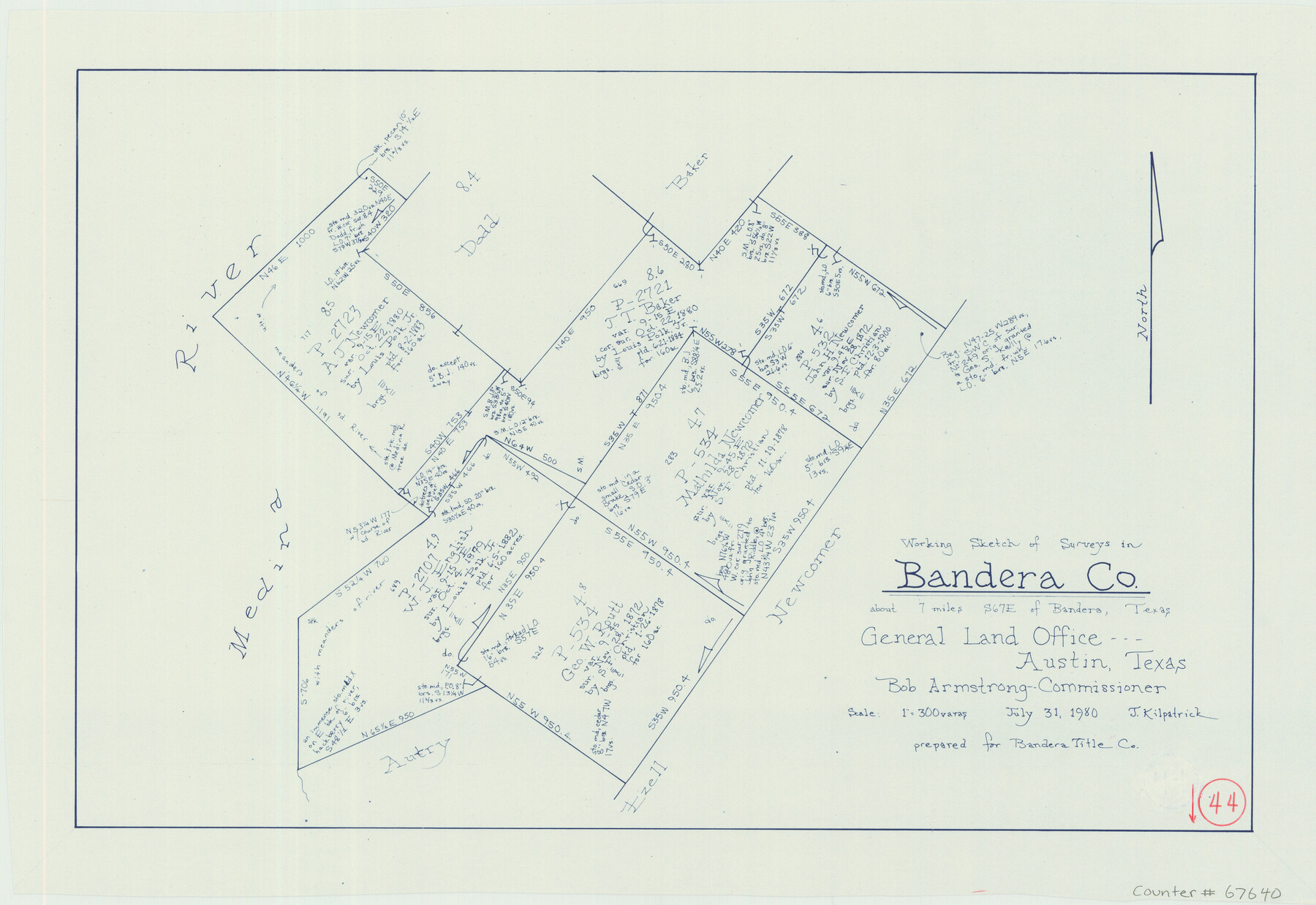67640, Bandera County Working Sketch 44, General Map Collection