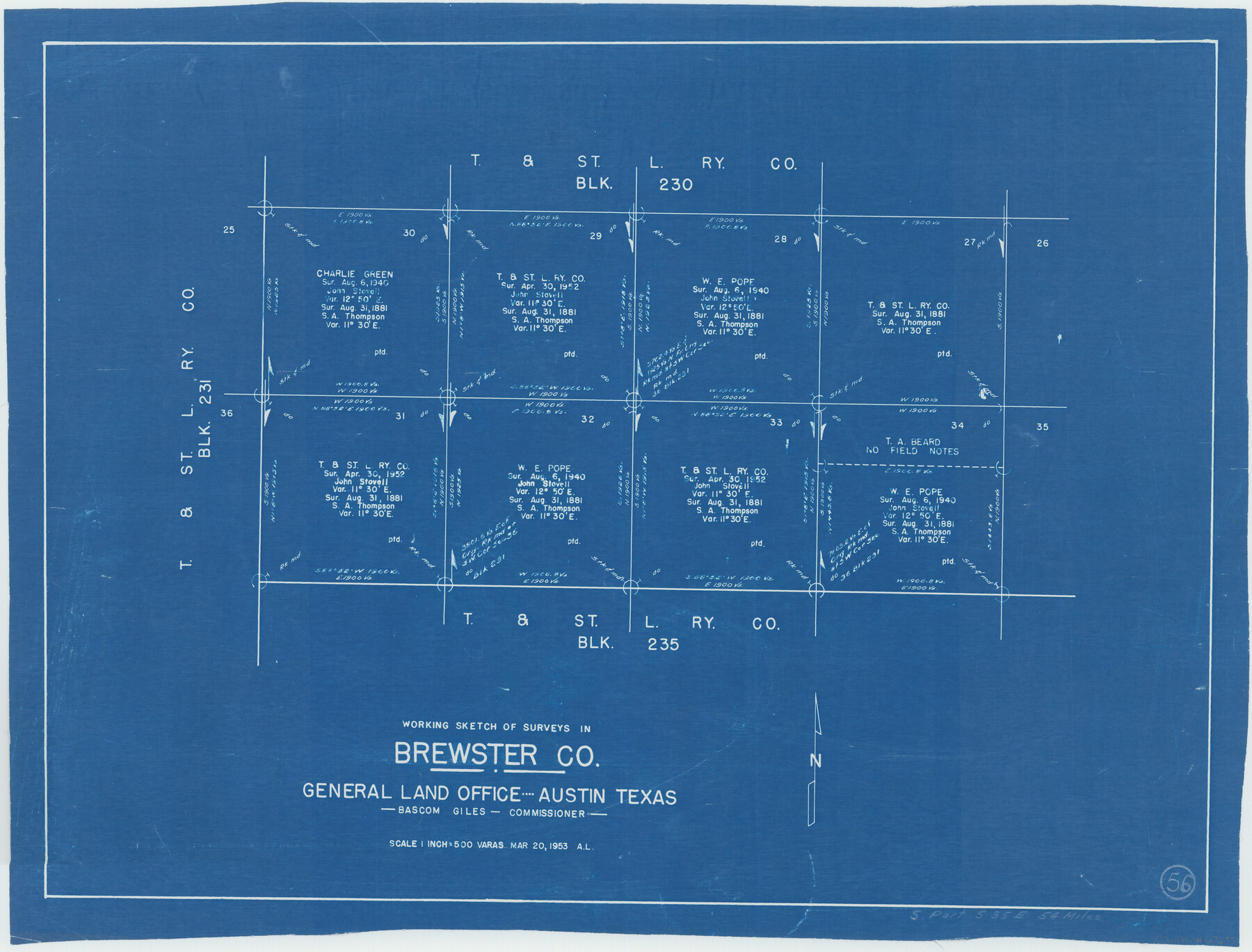 67657, Brewster County Working Sketch 56, General Map Collection