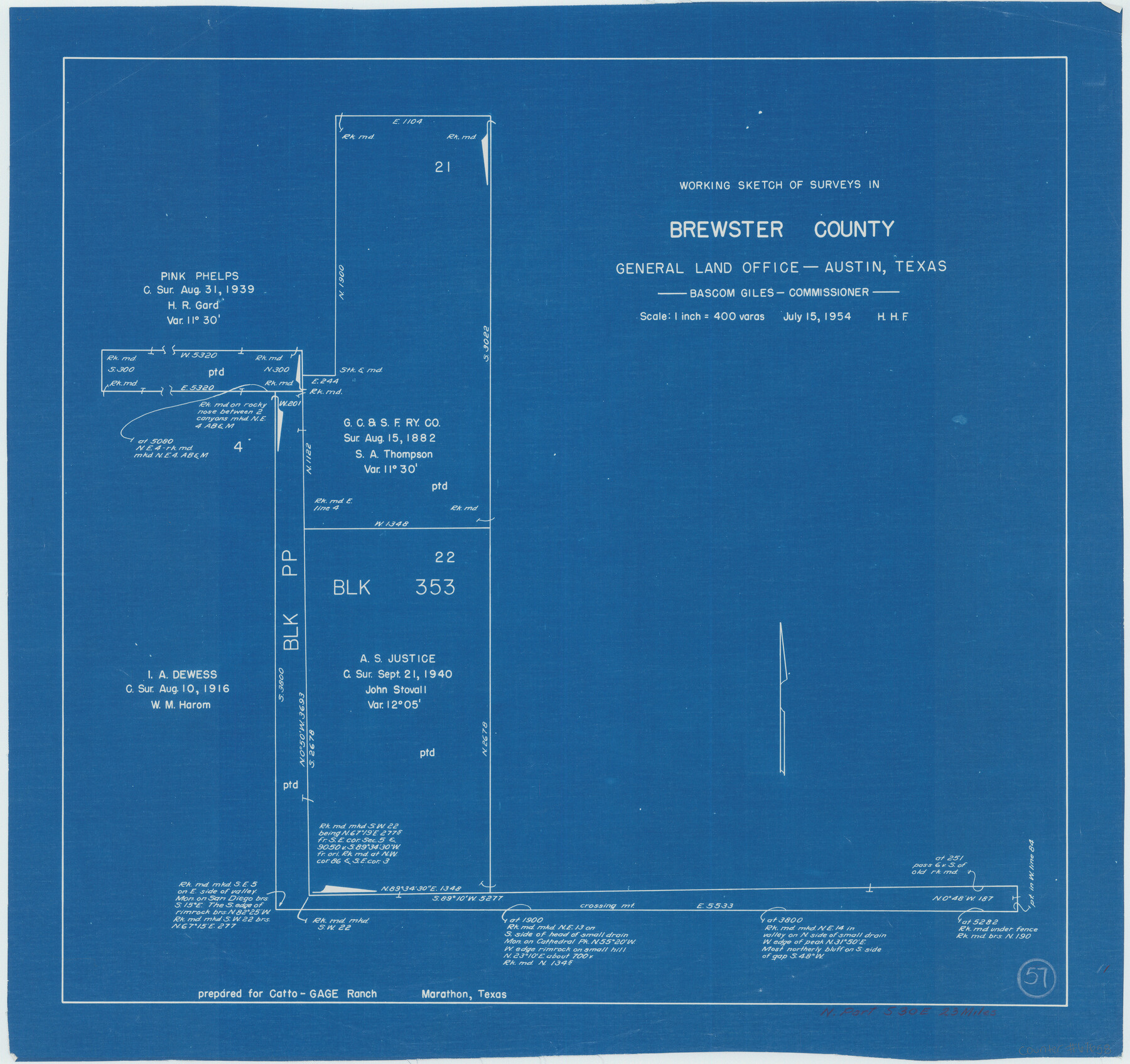 67658, Brewster County Working Sketch 57, General Map Collection