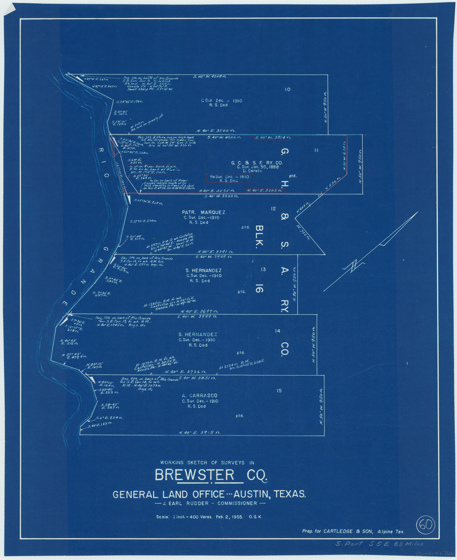 67661, Brewster County Working Sketch 60, General Map Collection