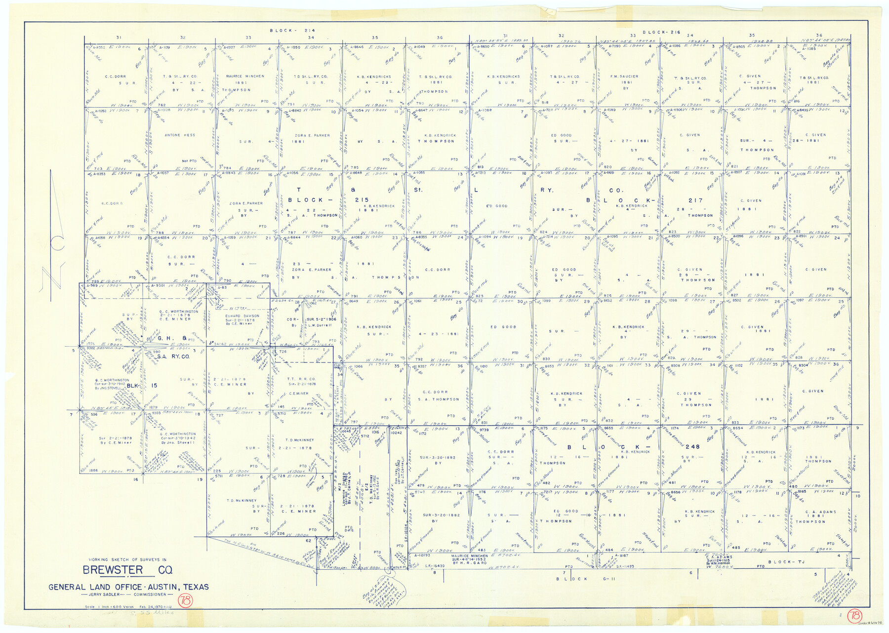 67678, Brewster County Working Sketch 78, General Map Collection