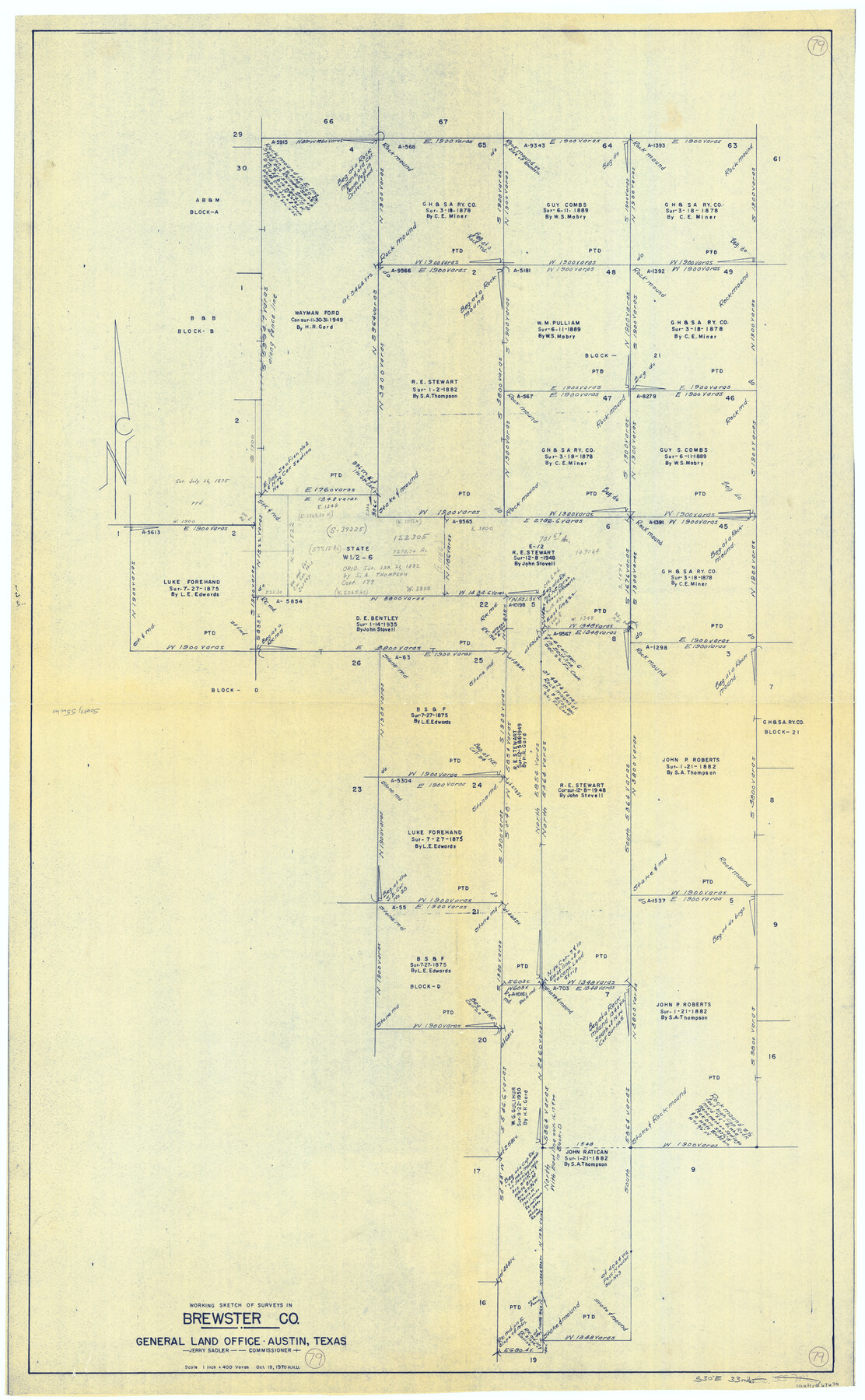 67679, Brewster County Working Sketch 79, General Map Collection
