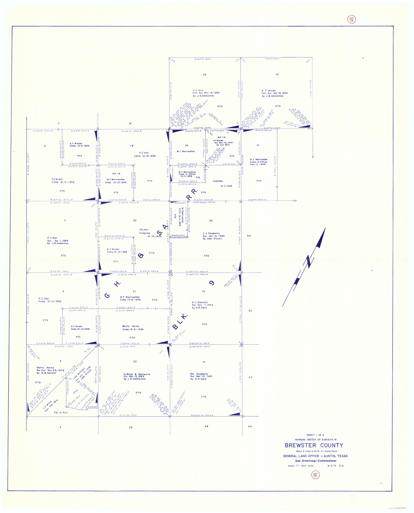 67682, Brewster County Working Sketch 82, General Map Collection