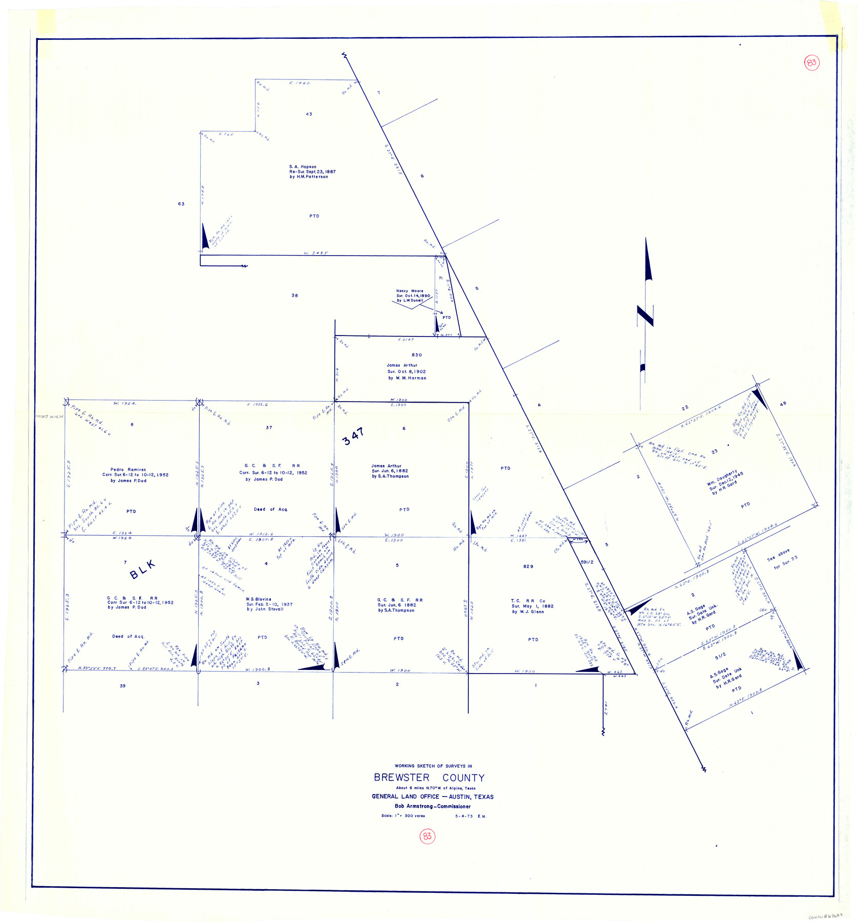 67683, Brewster County Working Sketch 83, General Map Collection