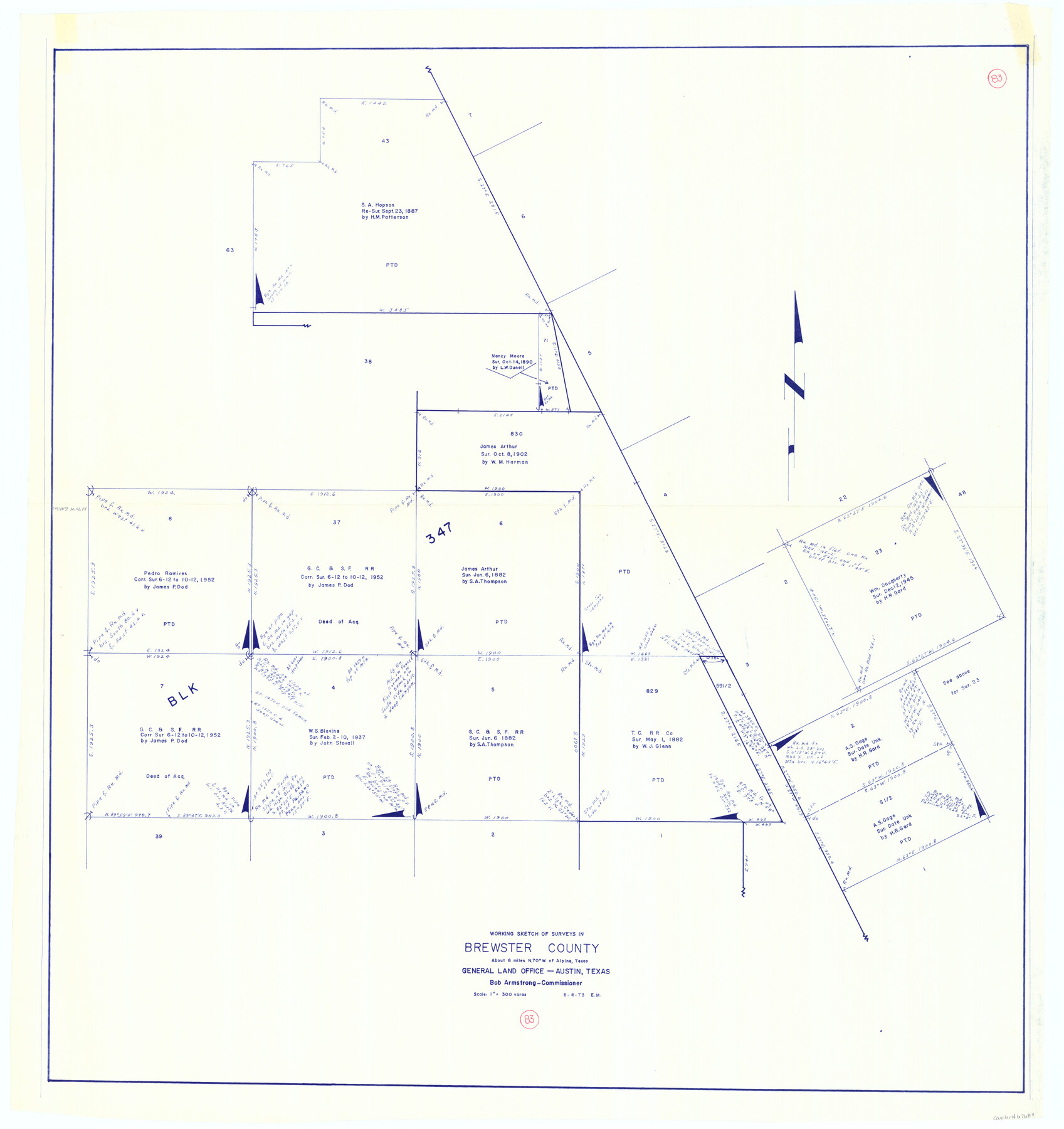 67683, Brewster County Working Sketch 83, General Map Collection